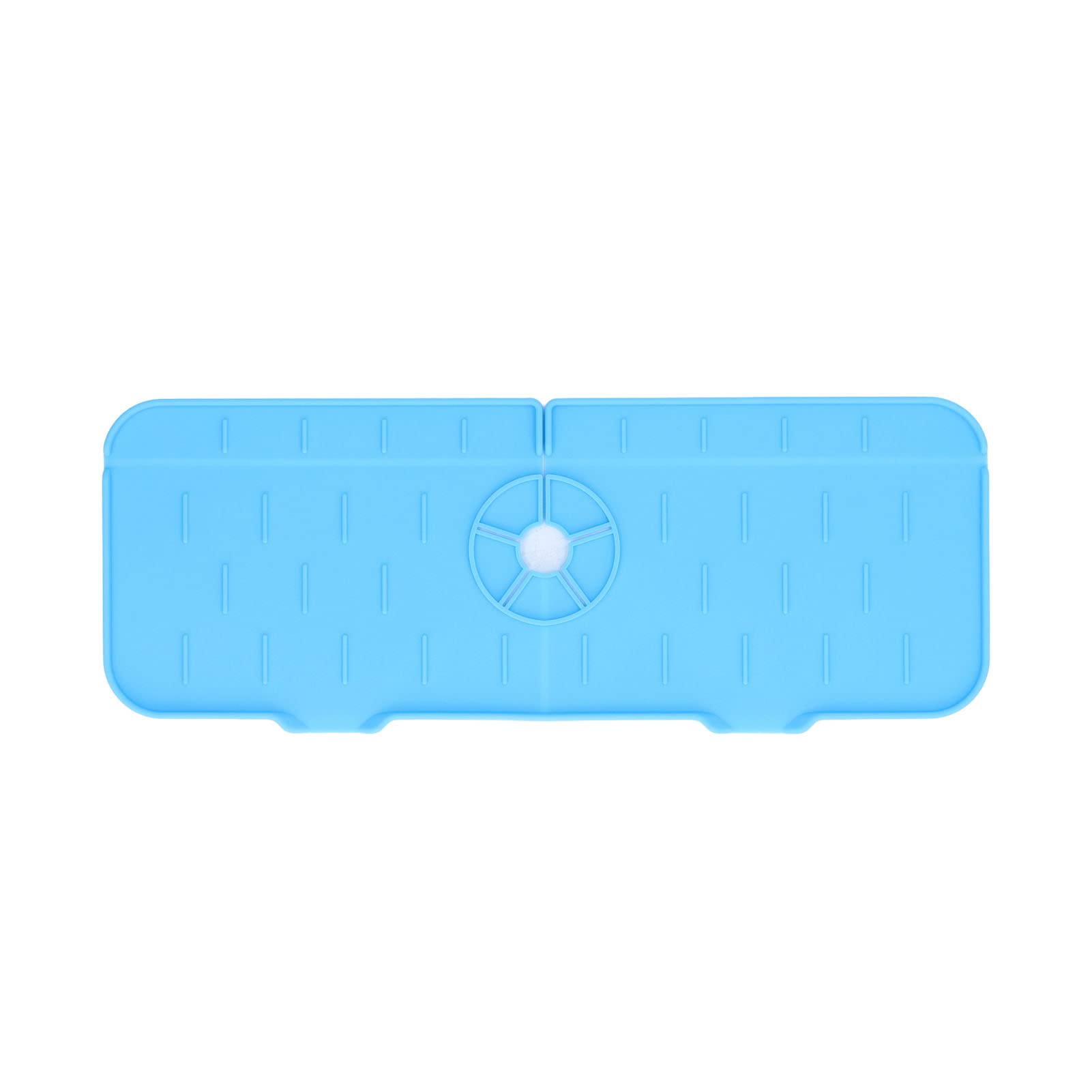 Non-Slip Silicone Sink Mat - Reusable Splash Guard for Kitchen Countertops | Blue | Home & Kitchen Use