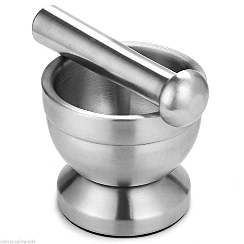 Stainless Steel Mortar & Pestle for Kitchen, Pharmacy & Home Use