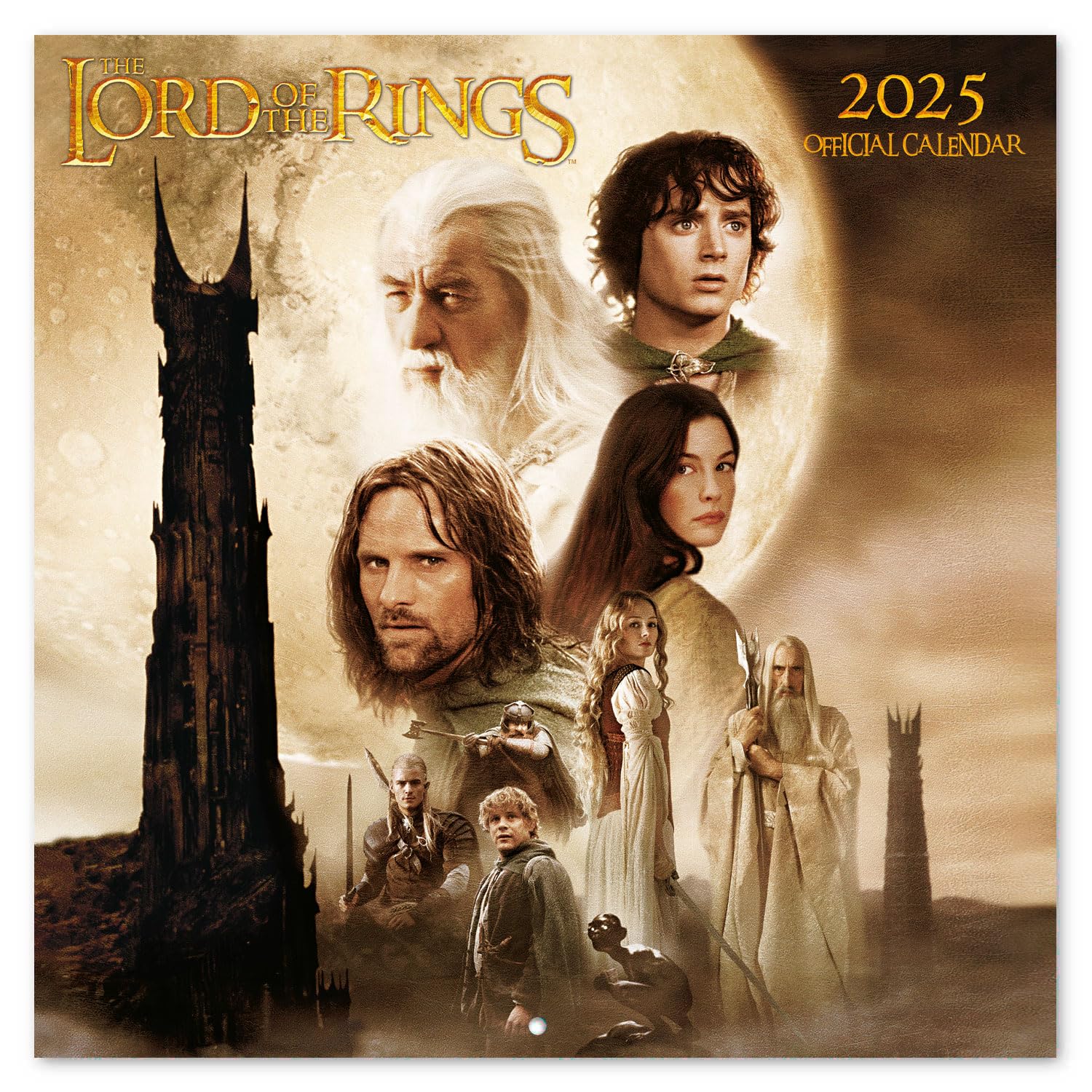 2025 Lord of the Rings Wall Calendar - 30x30cm Family Planner | Tolkien Themed Monthly Organizer for Home, Office & Gift Giving | Premium 2025 Yearly Calendar with Fantasy Art