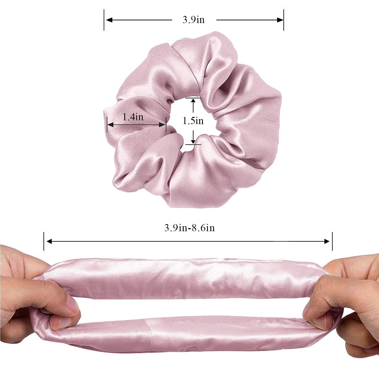 ALIBA COLLECTION 3 Pack 100% Pure Mulberry Silk Hair Scrunchies - Soft & Gentle Hair Ties for Women & Girls - Perfect for Workouts, Sleep, and Everyday Styling