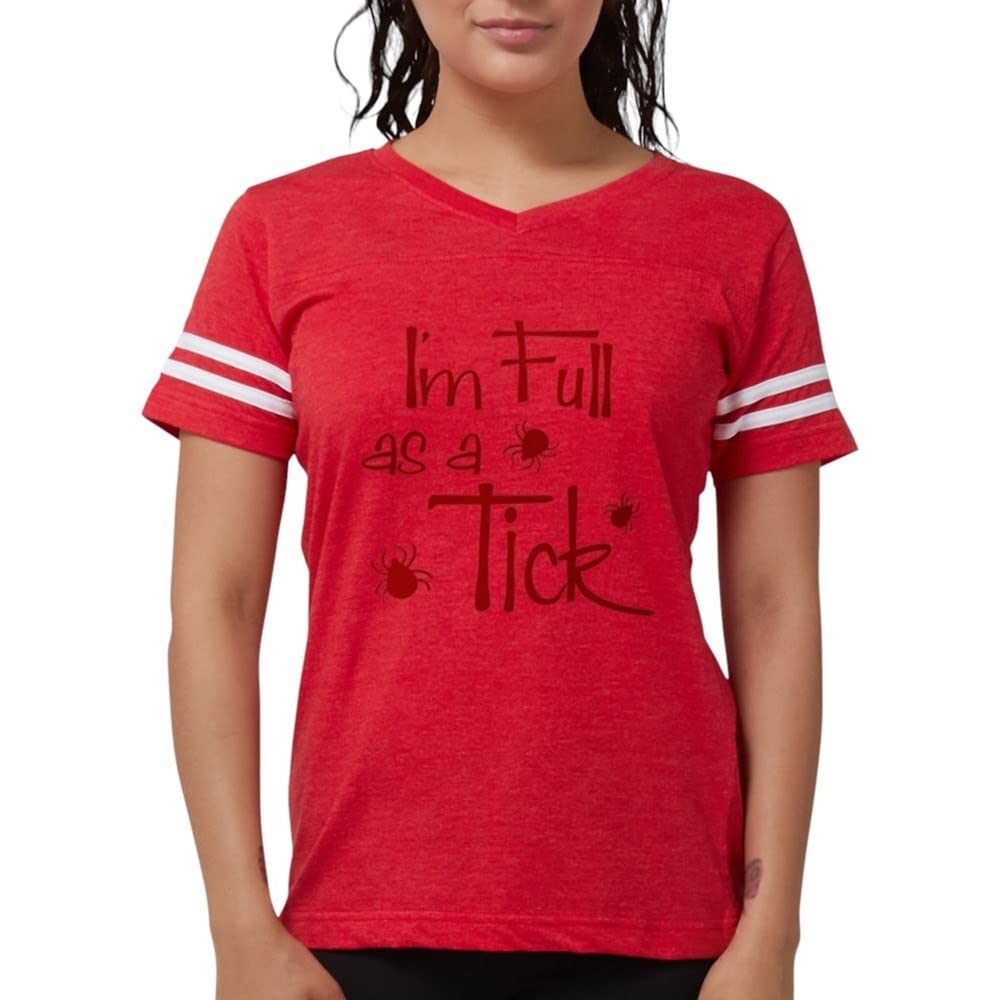 Funny Women's Football Shirt - 'Full As A Tick' Humorous Soccer Jersey for Fans & Players - Perfect for Game Day, Tailgating & Sports Events