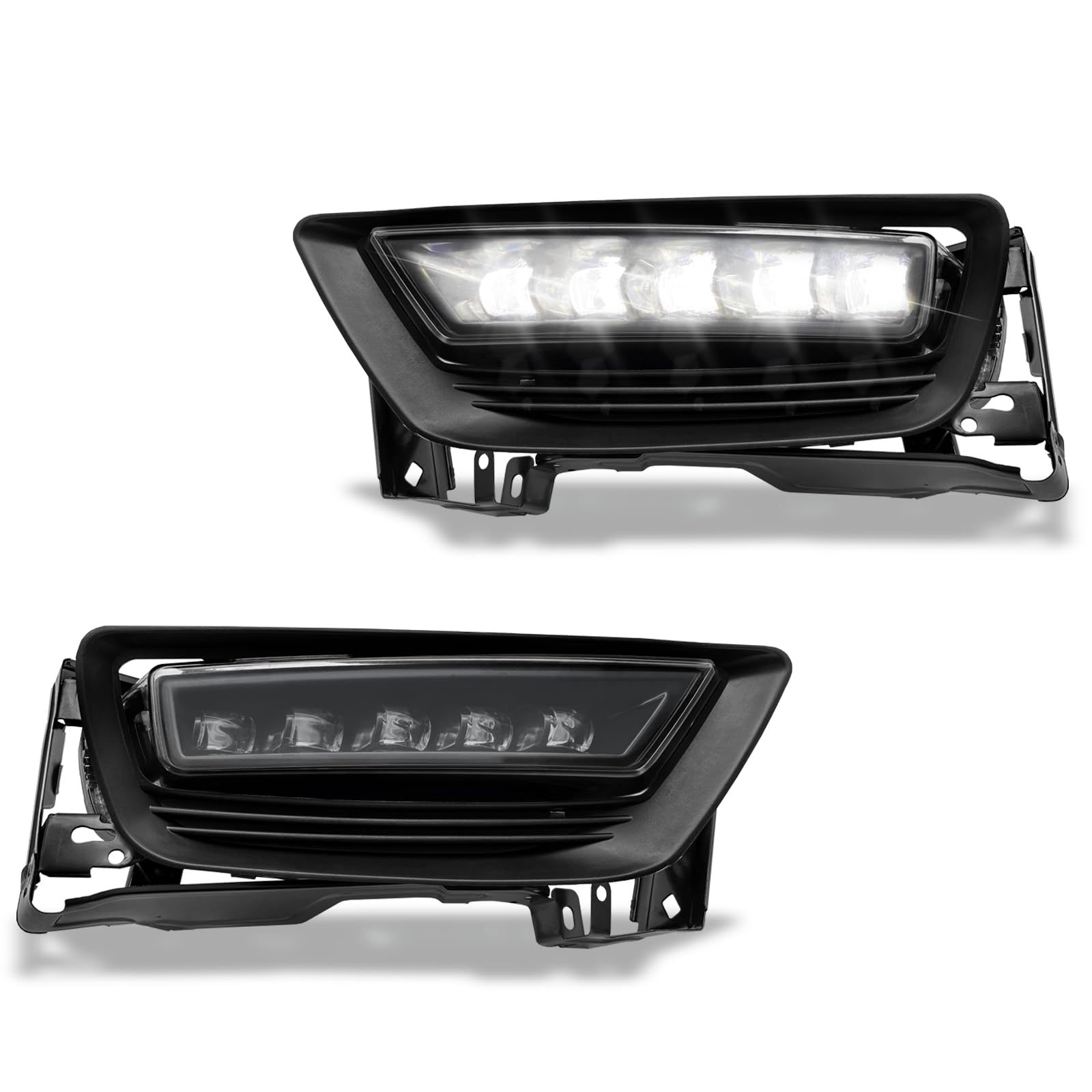 2013-2015 Honda Accord Sedan LED Fog Lights (Non-Hybrid) - Clear Lens with Switch & Wiring Harness | Perfect for Night Driving & Foggy Conditions