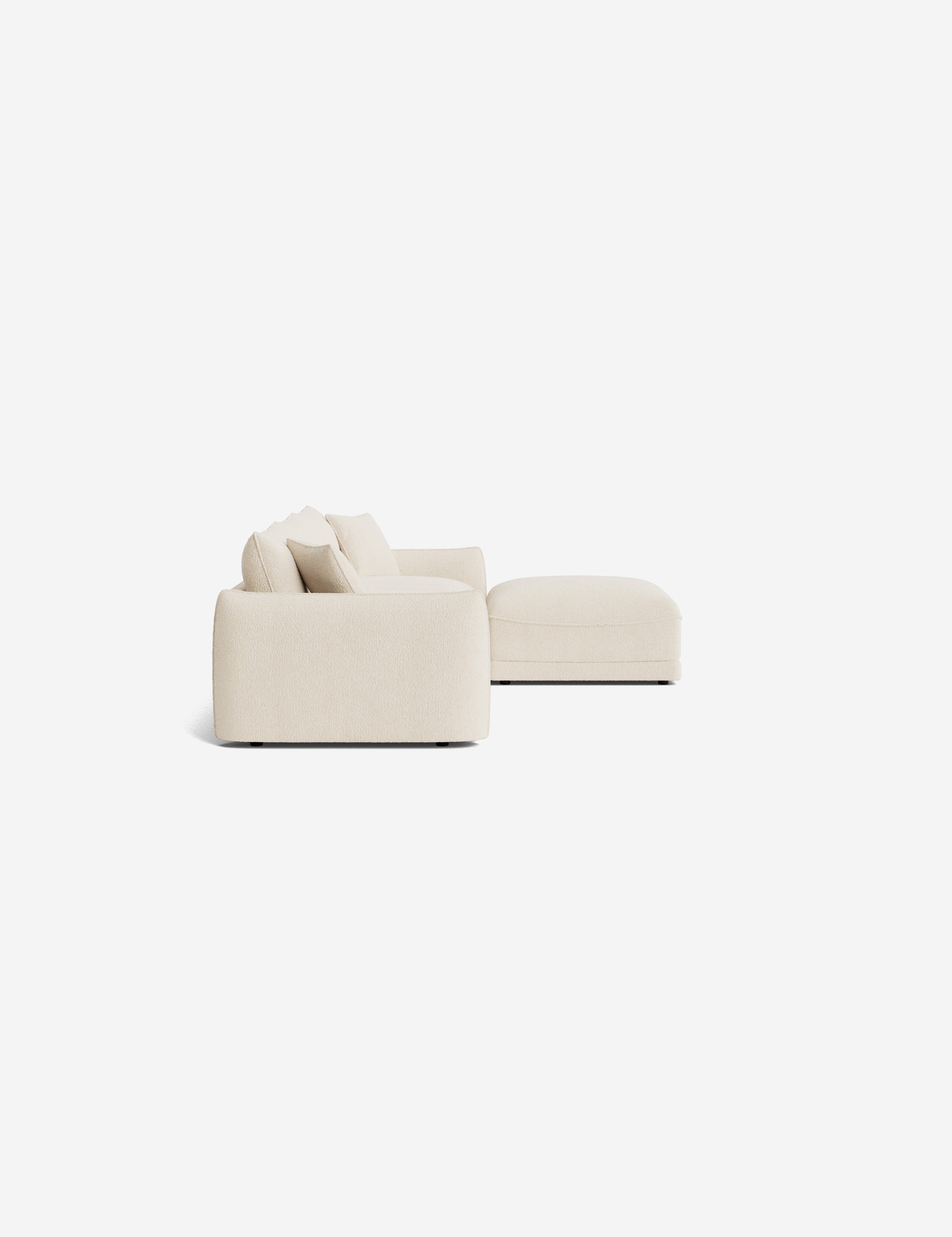 Balmer Modern Sectional Sofa with Ottoman - Comfortable L-Shaped Couch for Living Room, Lounge & Family Room - Perfect for Small Spaces & Home Theater