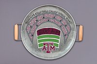 Texas A&M Aggies Metal Serving Tray - Magnolia Lane Collection - Rustic Decorative Tray for Home Decor, Kitchen, Dining & Party Serving - Perfect for Gameday, Tailgating & College Dorm Decor