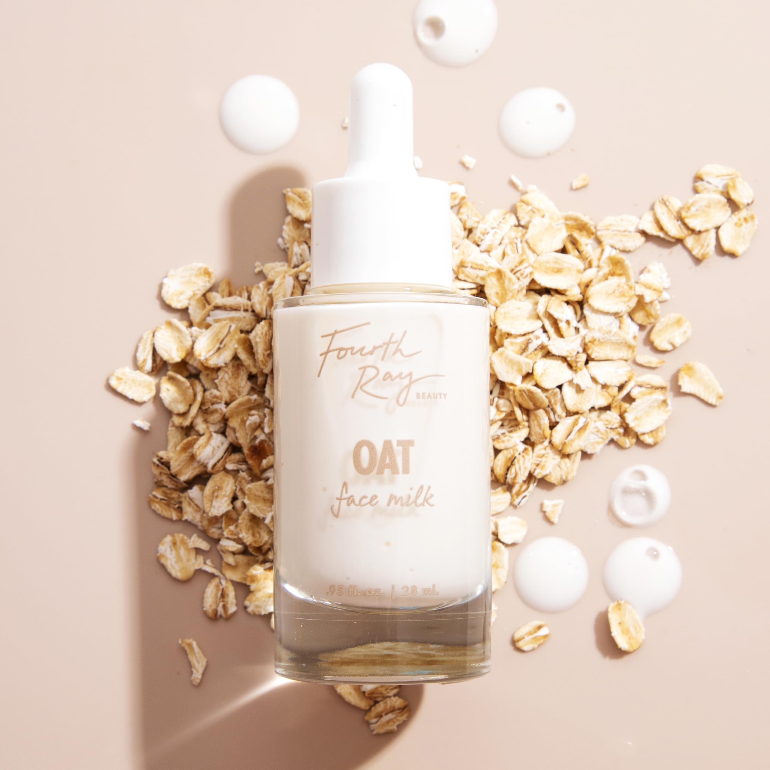 ColourPop Fourth Ray Beauty Oat Face Milk - Hydrating Face Serum with Oat Extract, Jojoba & Squalane for Moisturized, Healthy-Looking Skin (0.95 oz) | Daily Skincare Routine, Dry Skin Relief & Glowing Complexion