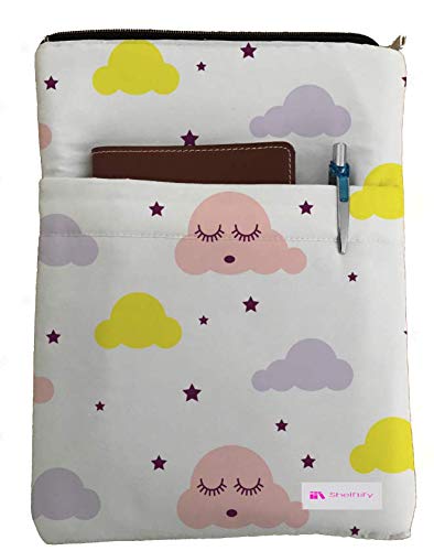 Sleepy Clouds Book Sleeve - Protective Cover for Hardcover & Paperback Books - Perfect Gift for Book Lovers - Ideal for Reading, Travel & Daily Commute