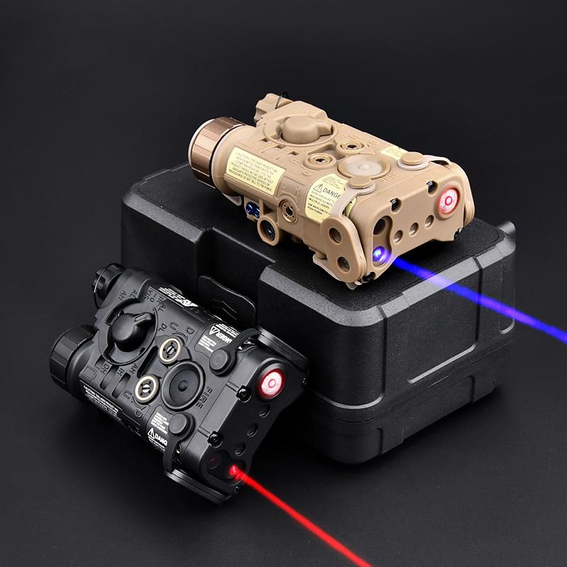 Tactical Red/Green Laser Sight with IR Light Illuminator - Night Vision Flashlight & IR Laser Combo | L3-NAGL Plastic Box Laser Sights | Pressure Switch (Constant/Momentary Modes) for 20mm Rail | Perfect for Hunting, Airsoft, and Tactical Operations