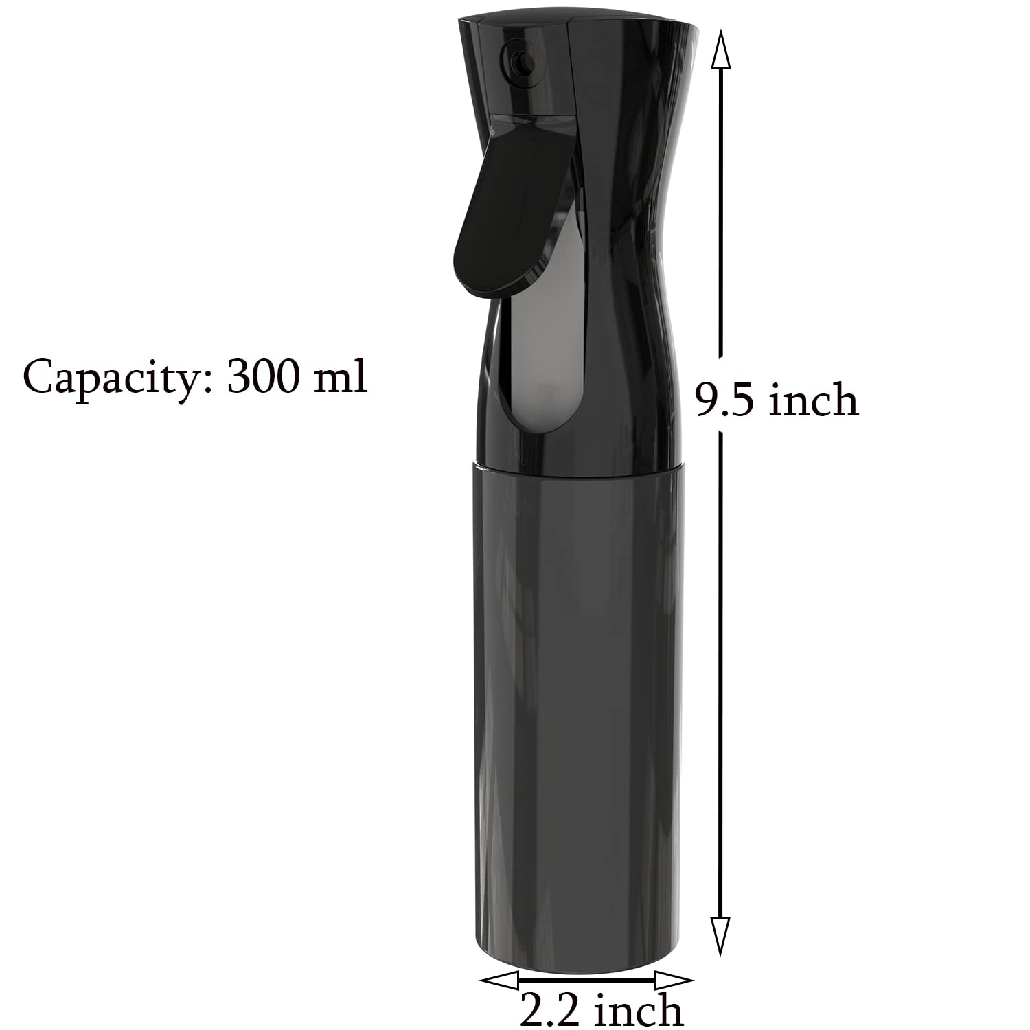 MINGXIAN 2 Pack 10oz Hair Mist Spray Bottles - Fine Mist Sprayer for Hair Styling, Cleaning & Gardening - Perfect for Salon, Home & Outdoor Use