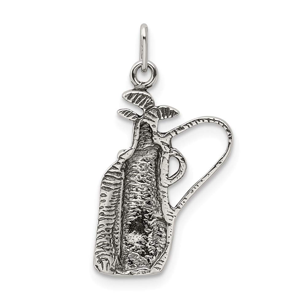 Vintage 925 Sterling Silver Golf Club Bag Charm - Handmade Antique Jewelry for Golf Enthusiasts | Perfect for Golf Bags, Keychains & Gifts