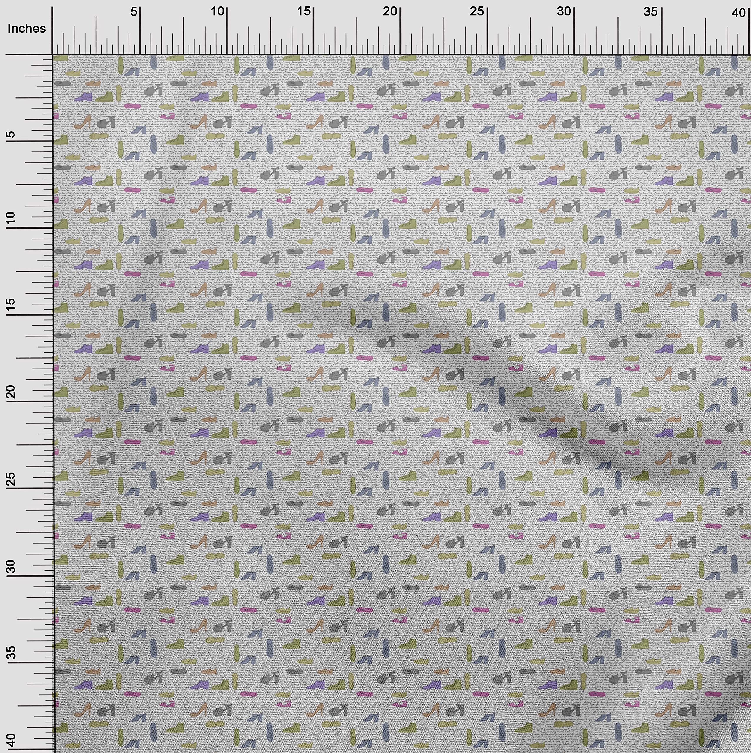 Premium OneOone Polyester Spandex Fabric - Soft Stretchy Purple Printed Material for Sewing, DIY Crafts & Upholstery (56