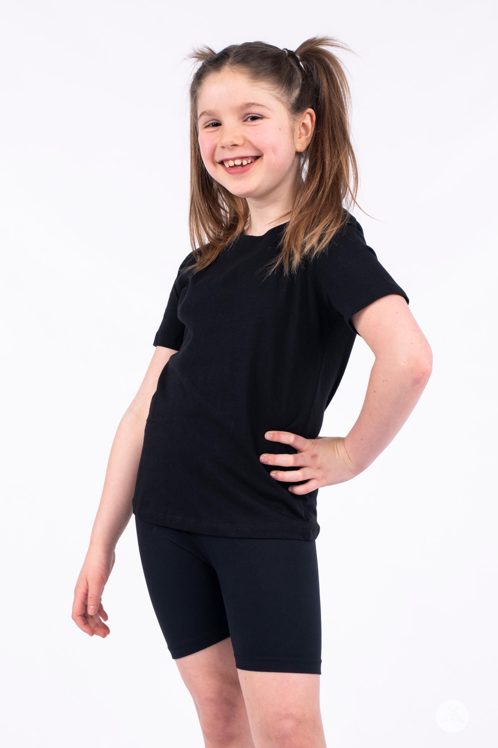 Black Kids Biker Shorts - Stretchy Comfortable Bike Shorts for Girls & Boys - Perfect for Cycling, Sports & Play