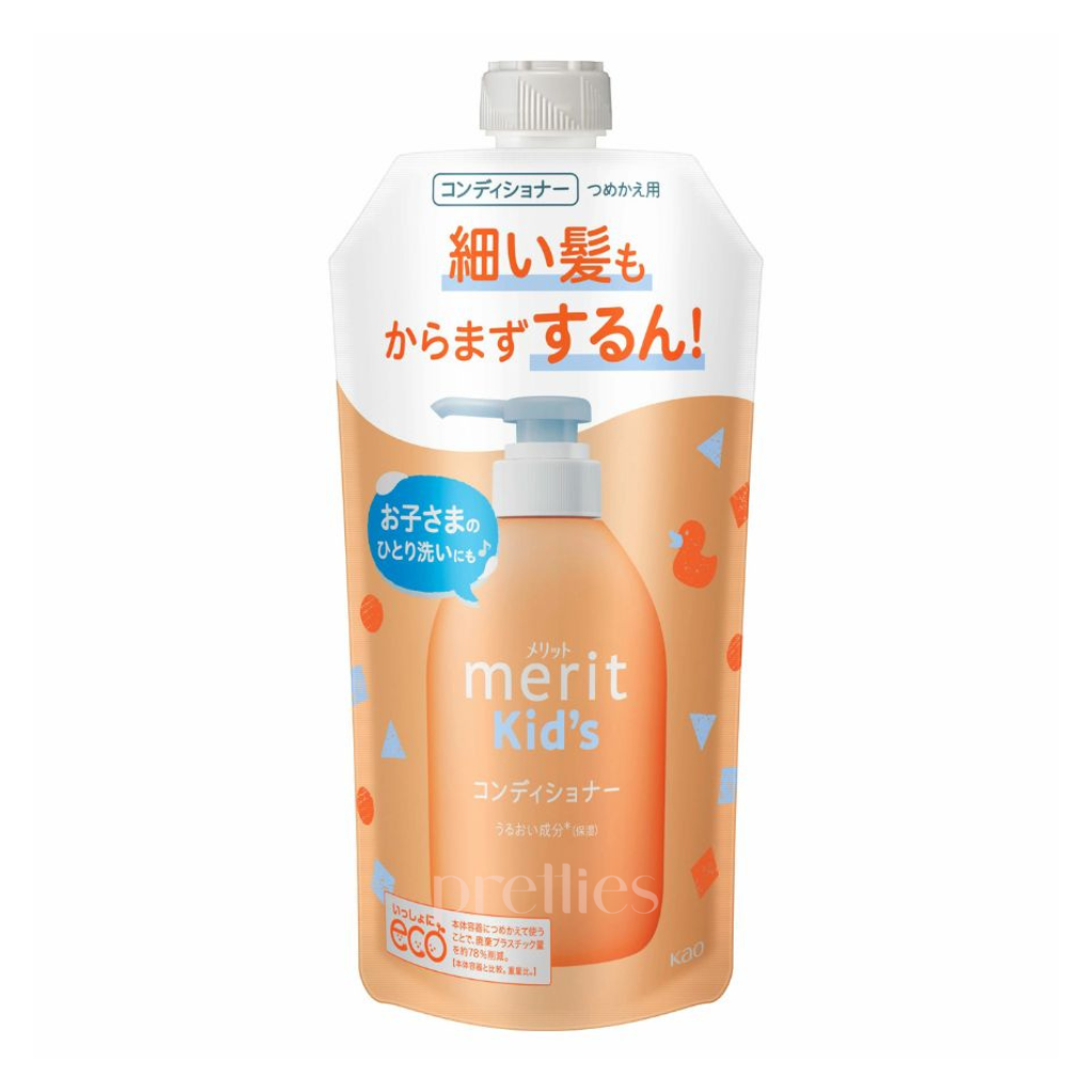 KAO Merit Kids Foaming Conditioner Refill 285ml - Gentle Hair Care for Children - Perfect for Daily Bath Time & Sensitive Scalps