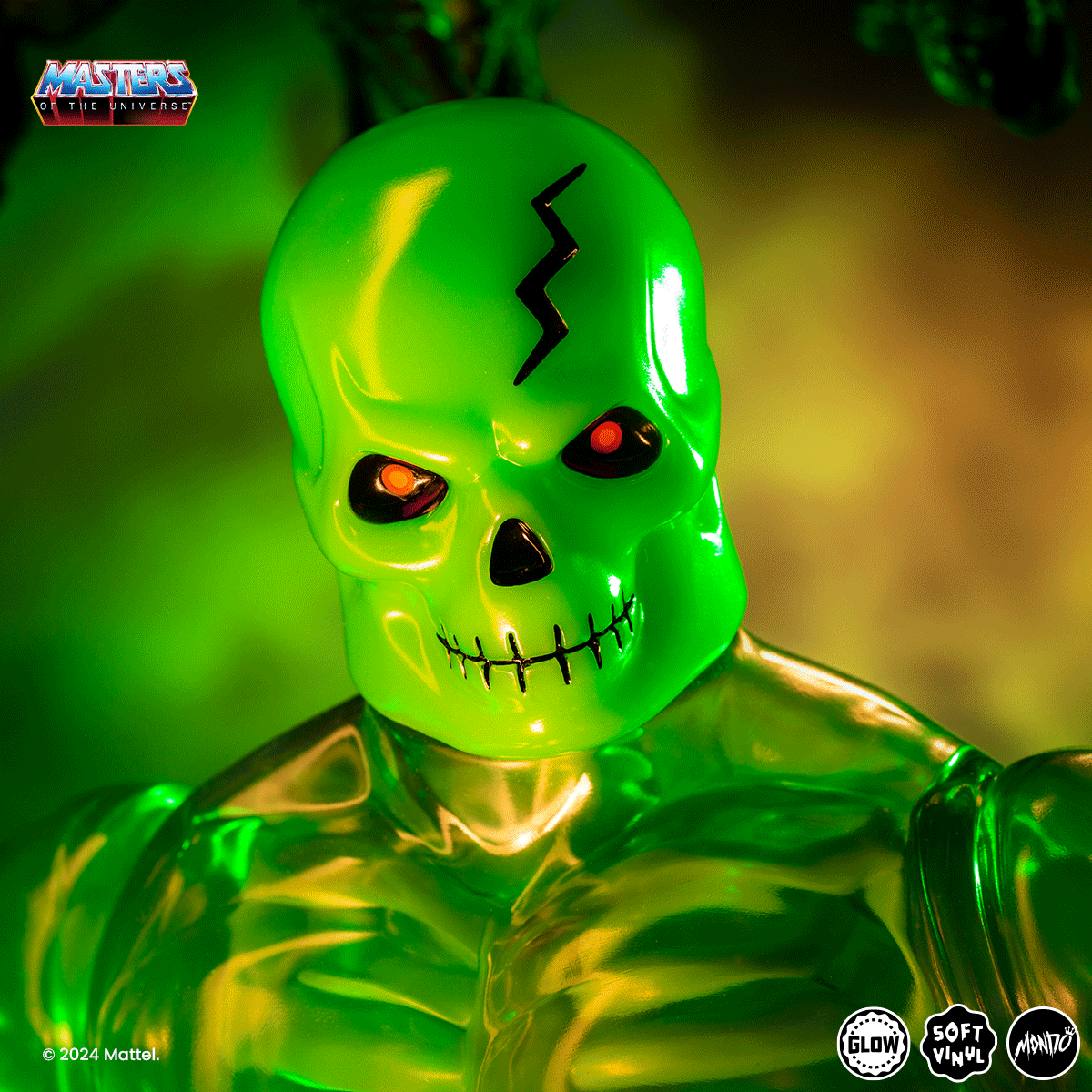 Masters of the Universe Scareglow Soft Vinyl Figure - Necromancer Variant Collectible Toy | Perfect for Display, Gift Giving & He-Man Fans Collection