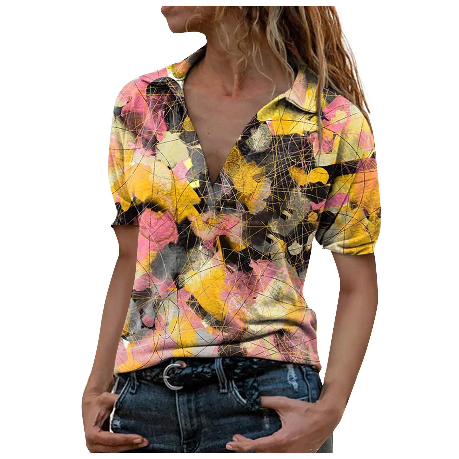 Women's Summer Tops & Blouses - Short Sleeve Tunic, Strappy Tank & Cold Shoulder Shirts for Casual Wear, Beach & Office Outfits