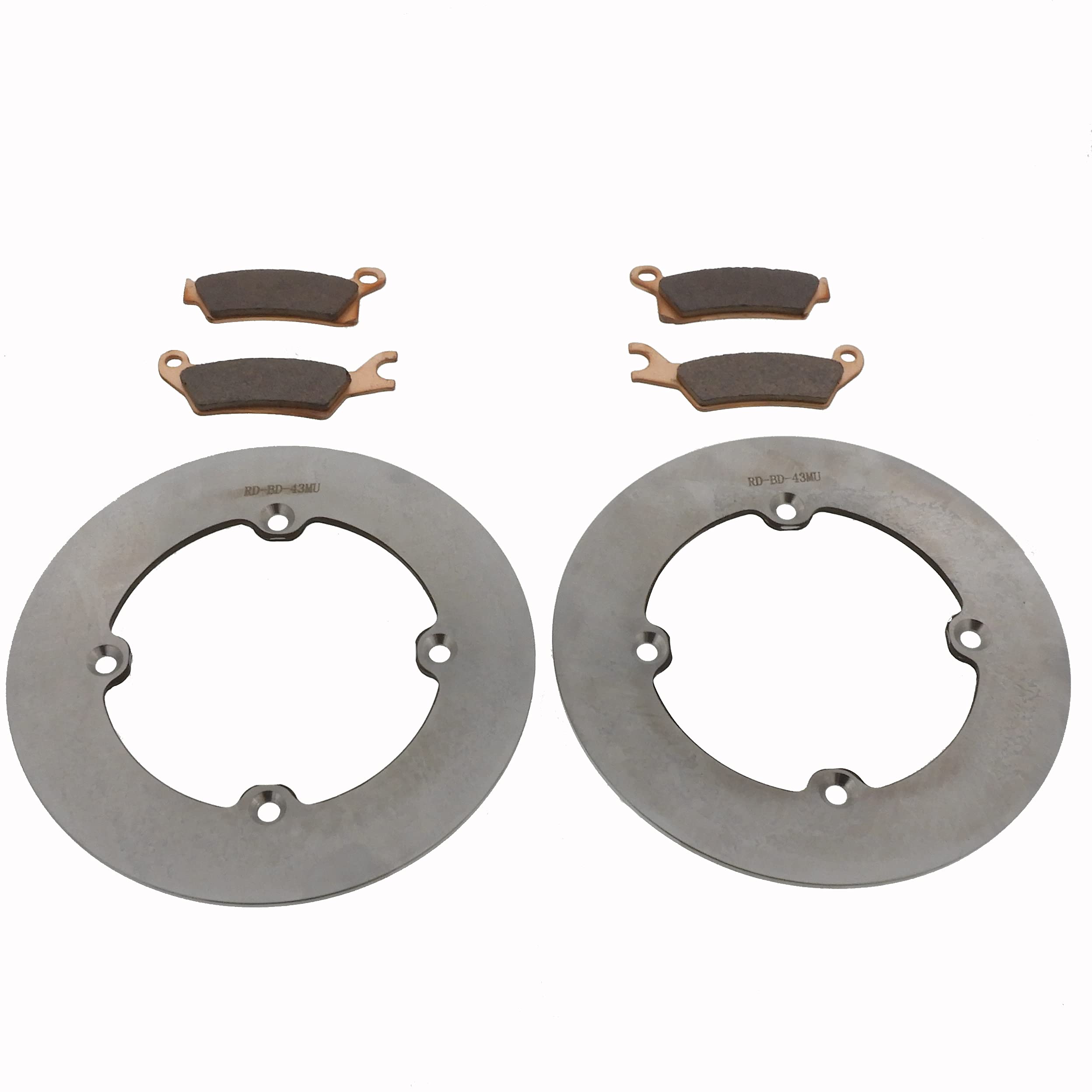 2012-2014 Can-Am Renegade 1000 XXC Front Brake Kit - MudRat Premium Brake Rotors & Pads Set - Heavy Duty Off-Road & Mud Riding Performance Upgrade
