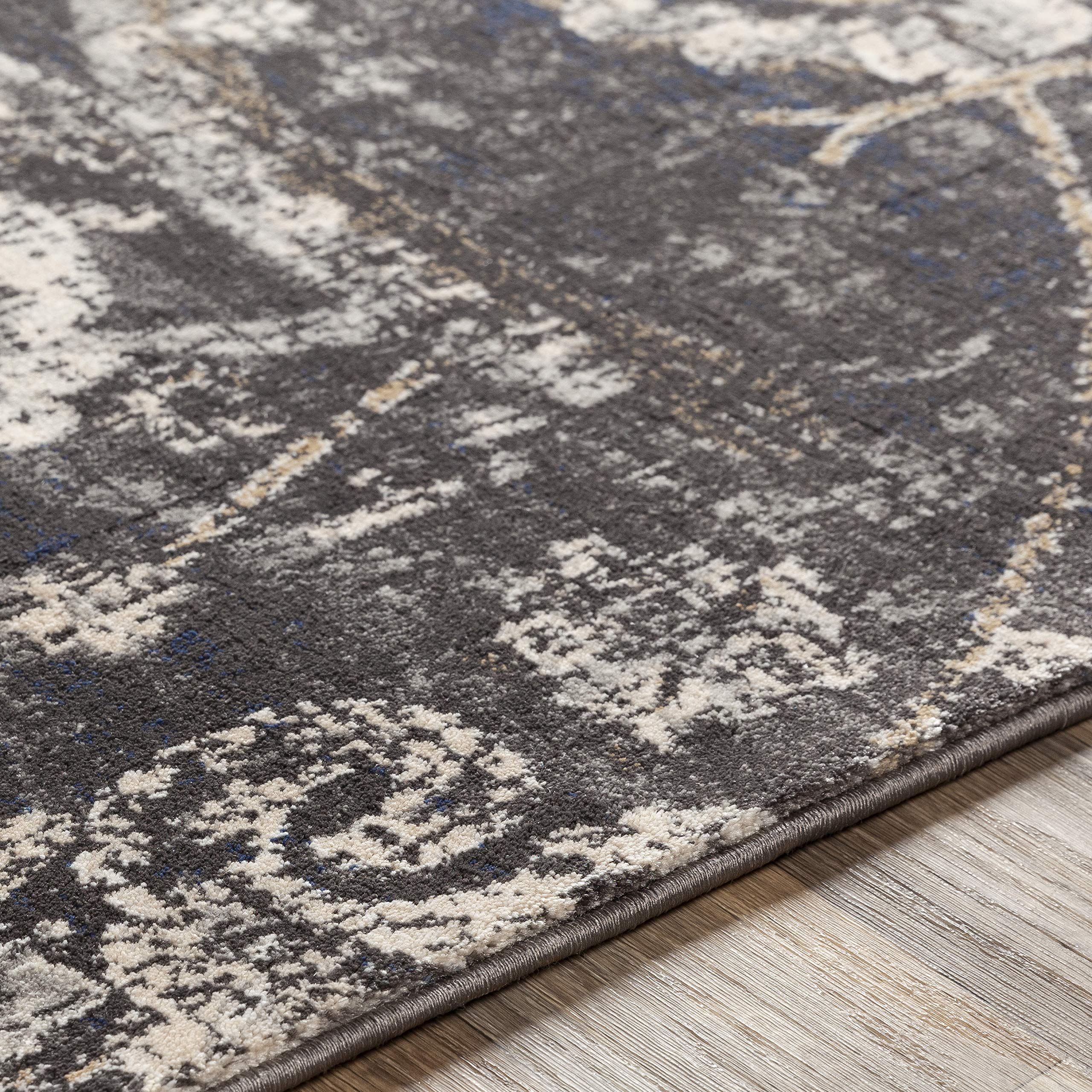 Mark&Day Avellino Traditional 9x12 Area Rug - Black & Beige Handmade Carpet for Living Room, Bedroom, Kitchen - Soft Non-Slip Floor Mat (9' x 12'4