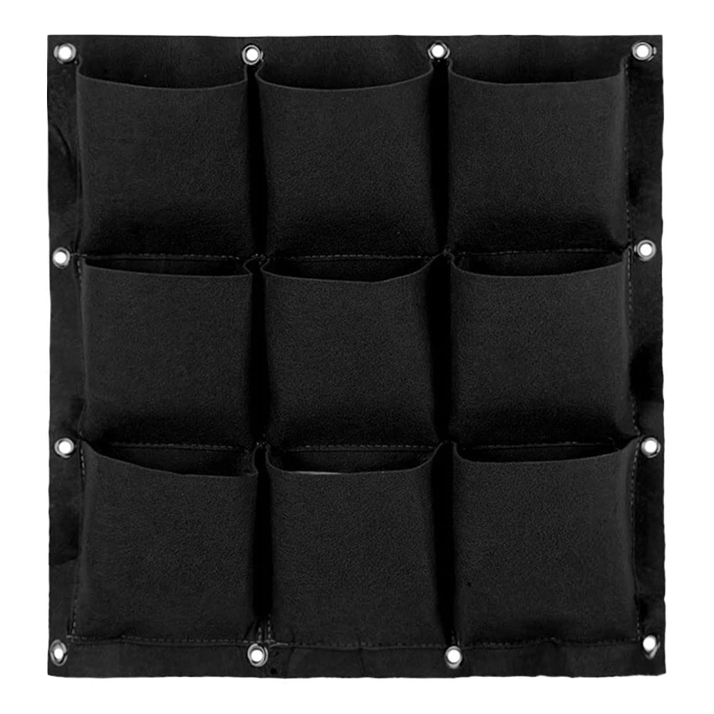 HANABASS Vertical Wall Garden Planter - 5 Pack Hanging Felt Planters for Flowers, Herbs & Vegetables - Indoor/Outdoor Wall Mount Grow Bags with Drainage Holes - Perfect for Balcony, Patio & Small Space Gardening