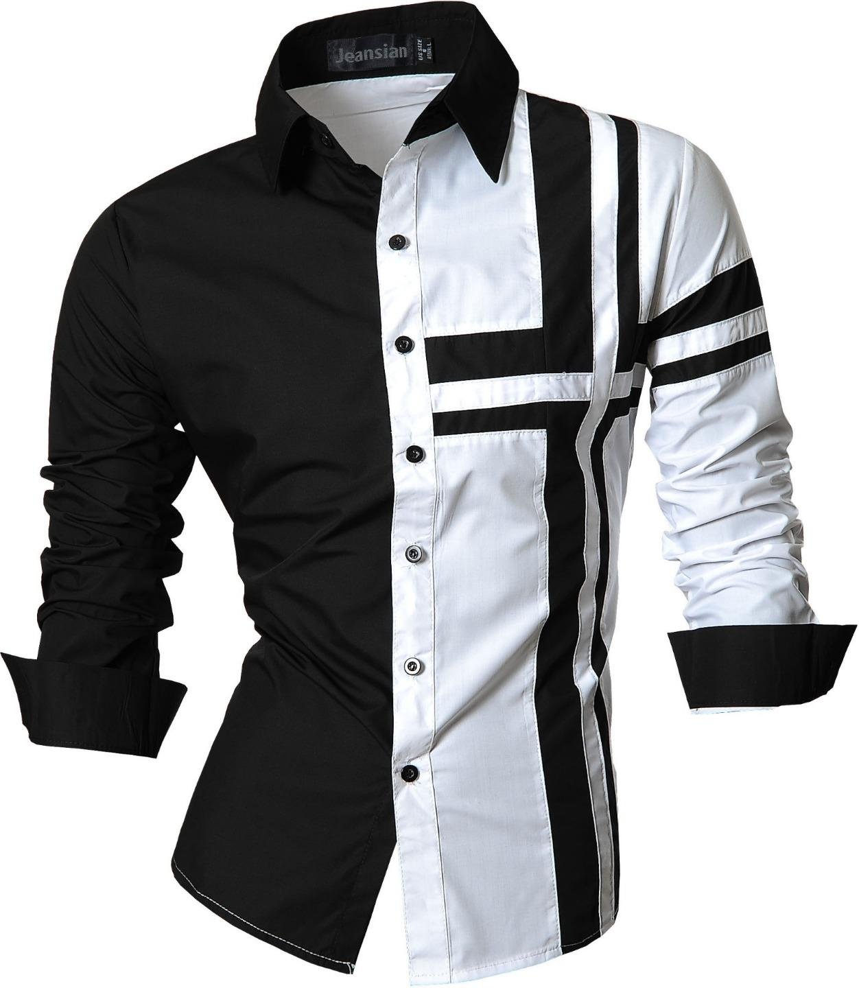 Men's Slim Fit Long Sleeve Casual Button Down Dress Shirt 8397 - Stylish Office & Business Attire for Work & Formal Events