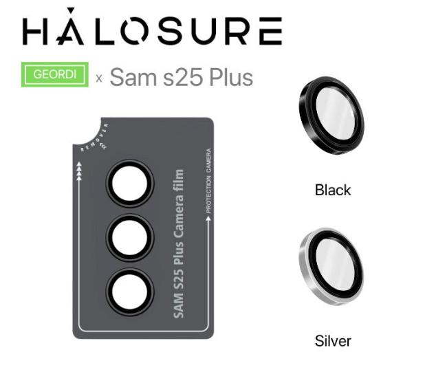 Halosure Geordi Anti-Reflection Rear Camera Lens Protector for Samsung Galaxy S25 Plus - HD Clear, Scratch Resistant, Bubble-Free Installation - Perfect for Outdoor Photography & Daily Protection