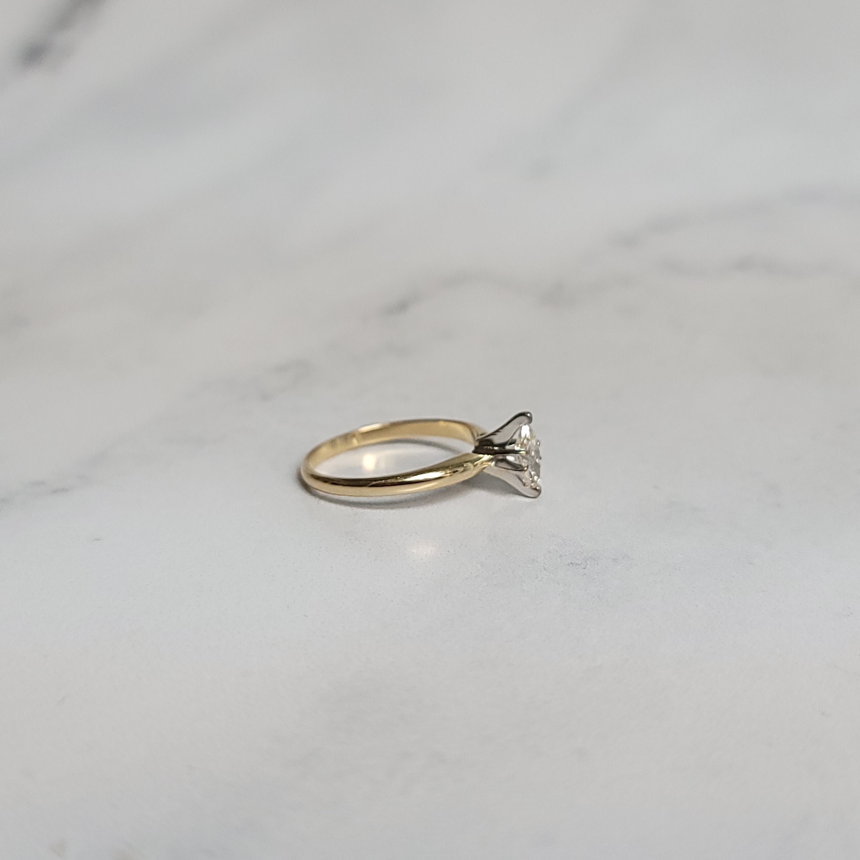 1/3 Carat Solitaire Marquise Diamond Engagement Ring - 14K White Gold Wedding Band for Women, Proposal Gift, Anniversary Jewelry - Perfect for Romantic Proposals, Weddings & Special Occasions