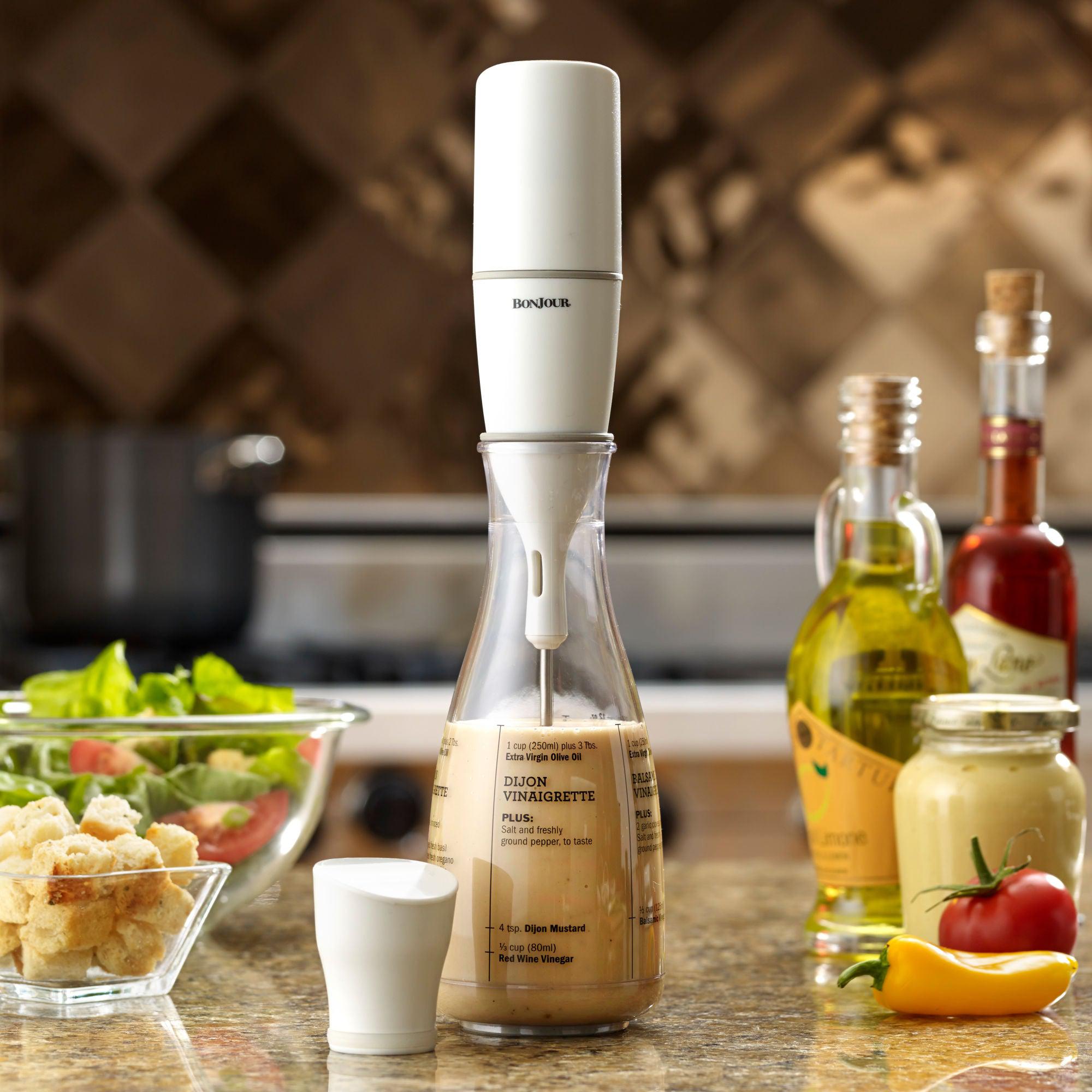 Premium Salad Dressing Mixer with Glass Carafe - Easy Homemade Vinaigrette & Sauce Maker for Healthy Meals, Perfect for Kitchen, Restaurants & Meal Prep