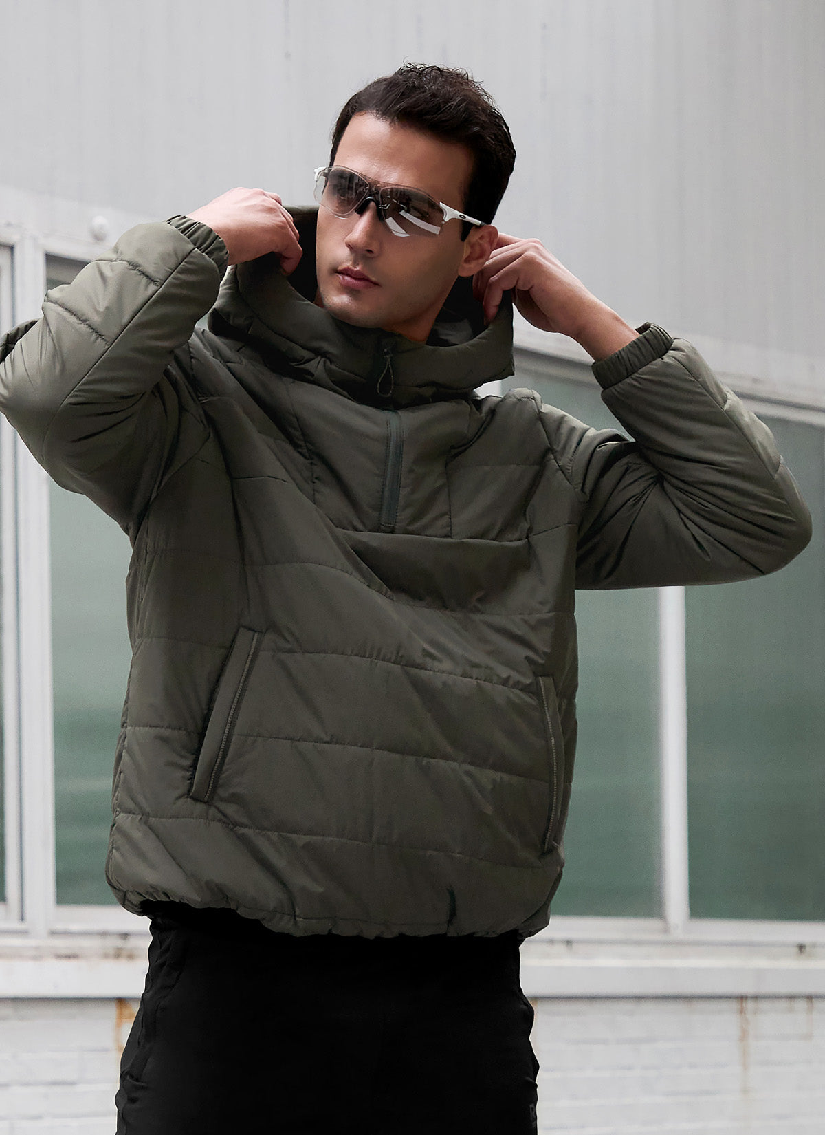 RX Windproof Padded Anorak Jacket - Water-Resistant Winter Coat for Men & Women - Perfect for Hiking, Skiing & Outdoor Adventures
