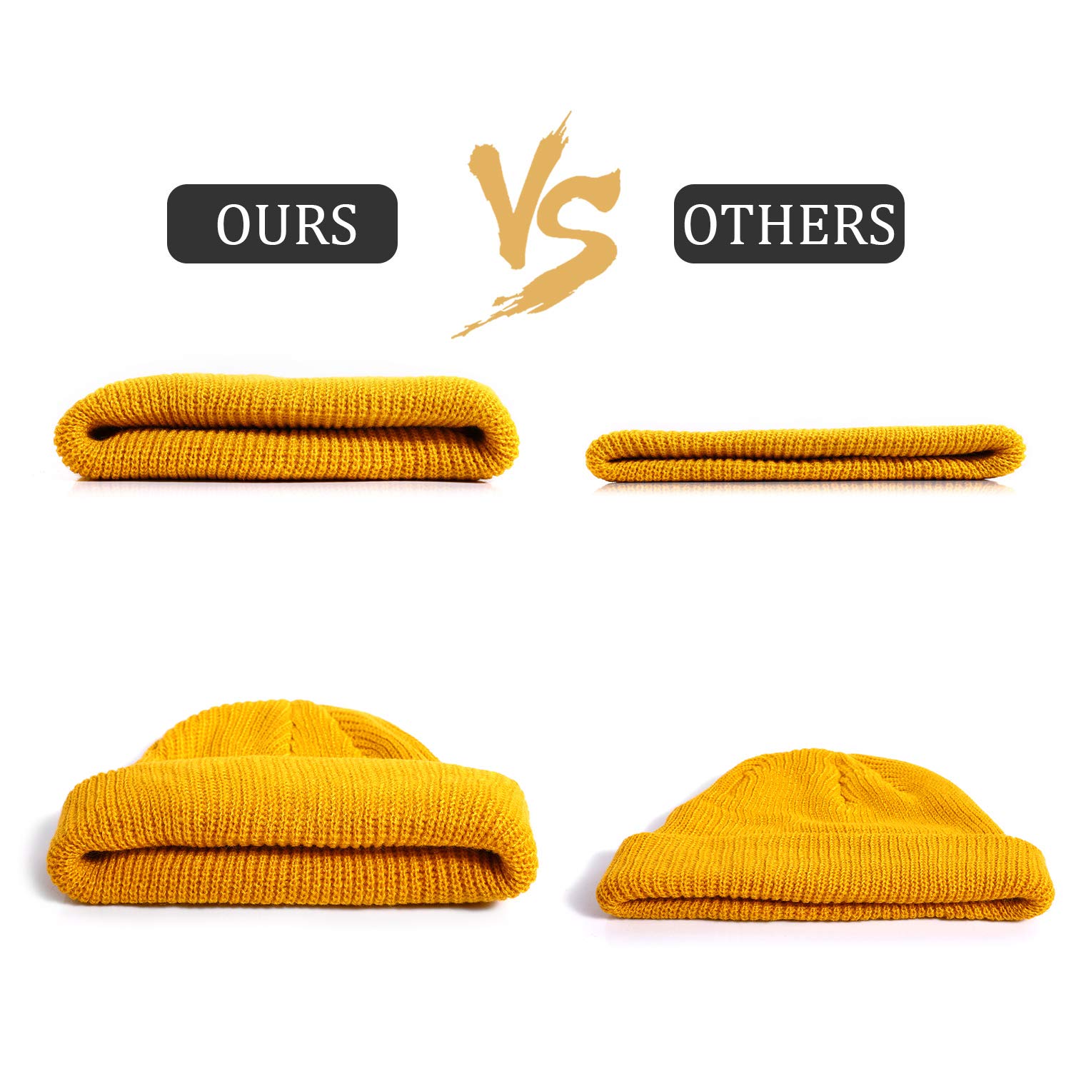 Geyoga 12 Pack Unisex Knit Beanie Hats - Roll-Up Edge Skull Cap for Men & Women - Warm Winter Fisherman Hat for Outdoor Activities, Hiking, and Casual Wear
