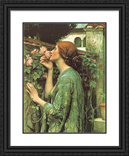 Black Ornate Wood Frame with Double Matting
