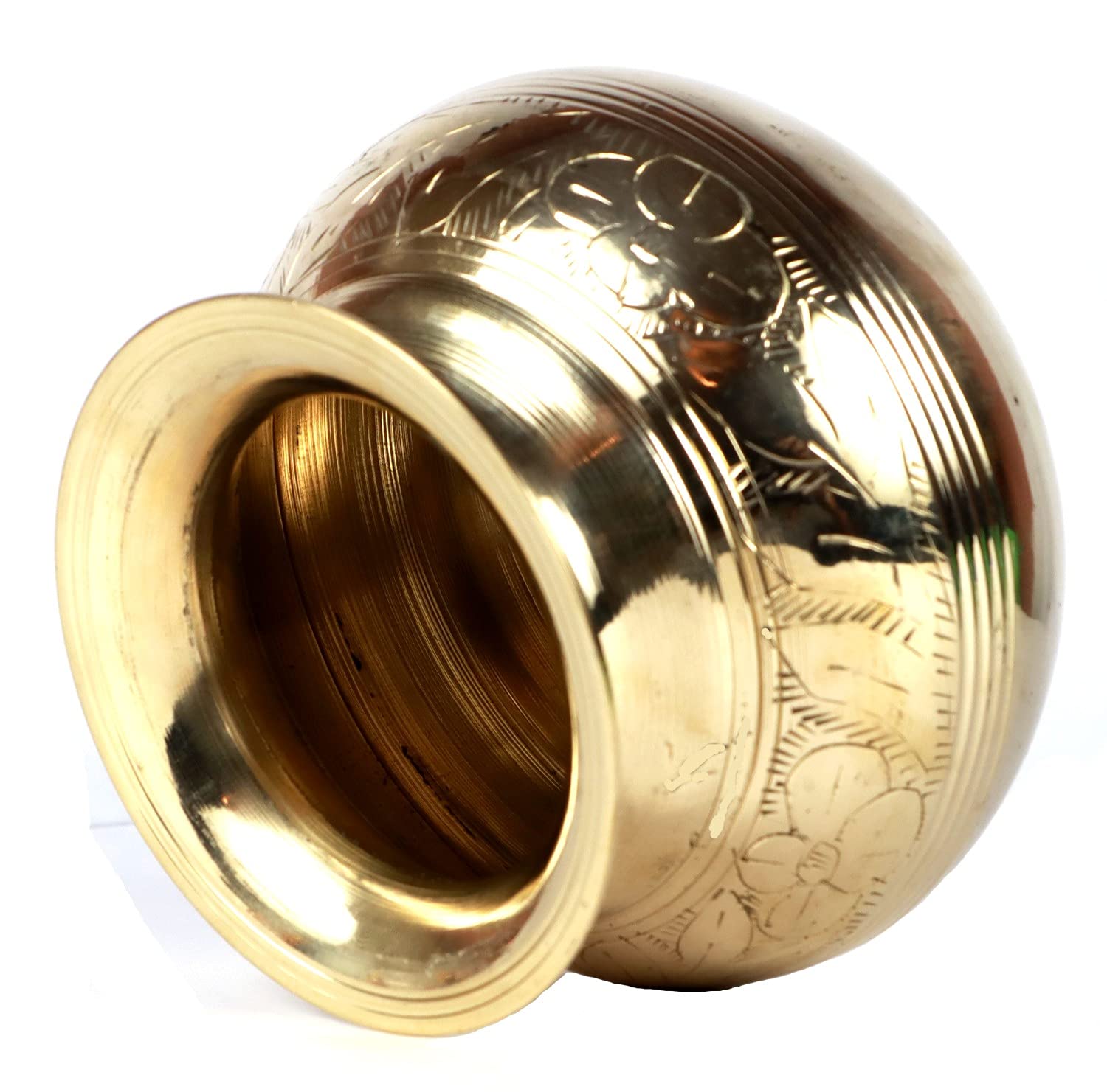 ASHRIRWAD Brass Lota Gadvi Kalash - 1.2L Puja Pitcher, Arti Pot, Matki for Hindu Rituals & Home Decor | Perfect for Pooja Ceremonies, Wedding Decor & Temple Offerings