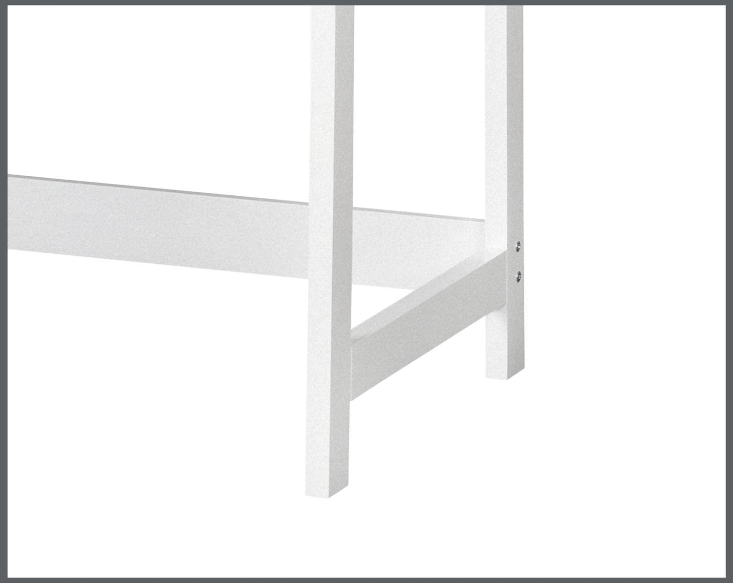 Saint Birch Finley 47-inch White Writing Desk with Storage and Shelves - Modern Home Office Desk for Work, Study, and Small Spaces