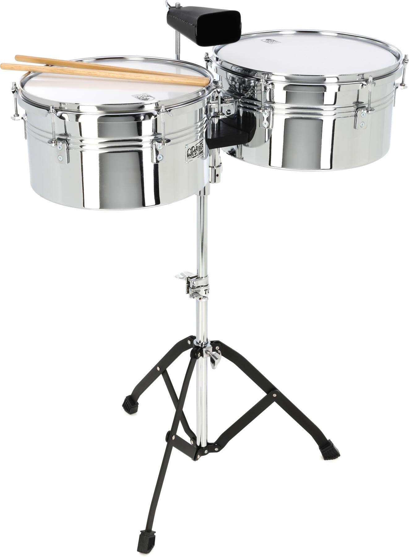 Toca T-PT1314 Player's Series Professional Timbale Set - Premium Percussion Instrument for Latin Music, Drumming Performances & Live Concerts