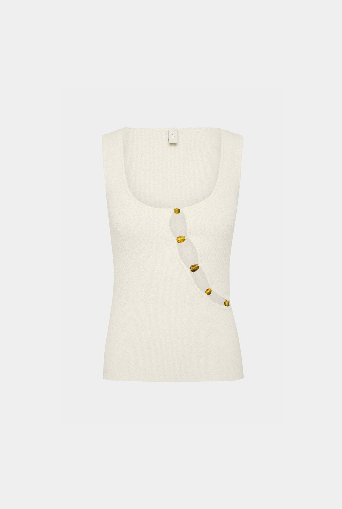 Chiara Beaded Tank Top for Women - Elegant Summer Blouse with Pearl & Crystal Embellishments | Perfect for Beach Vacations, Date Nights & Casual Outings