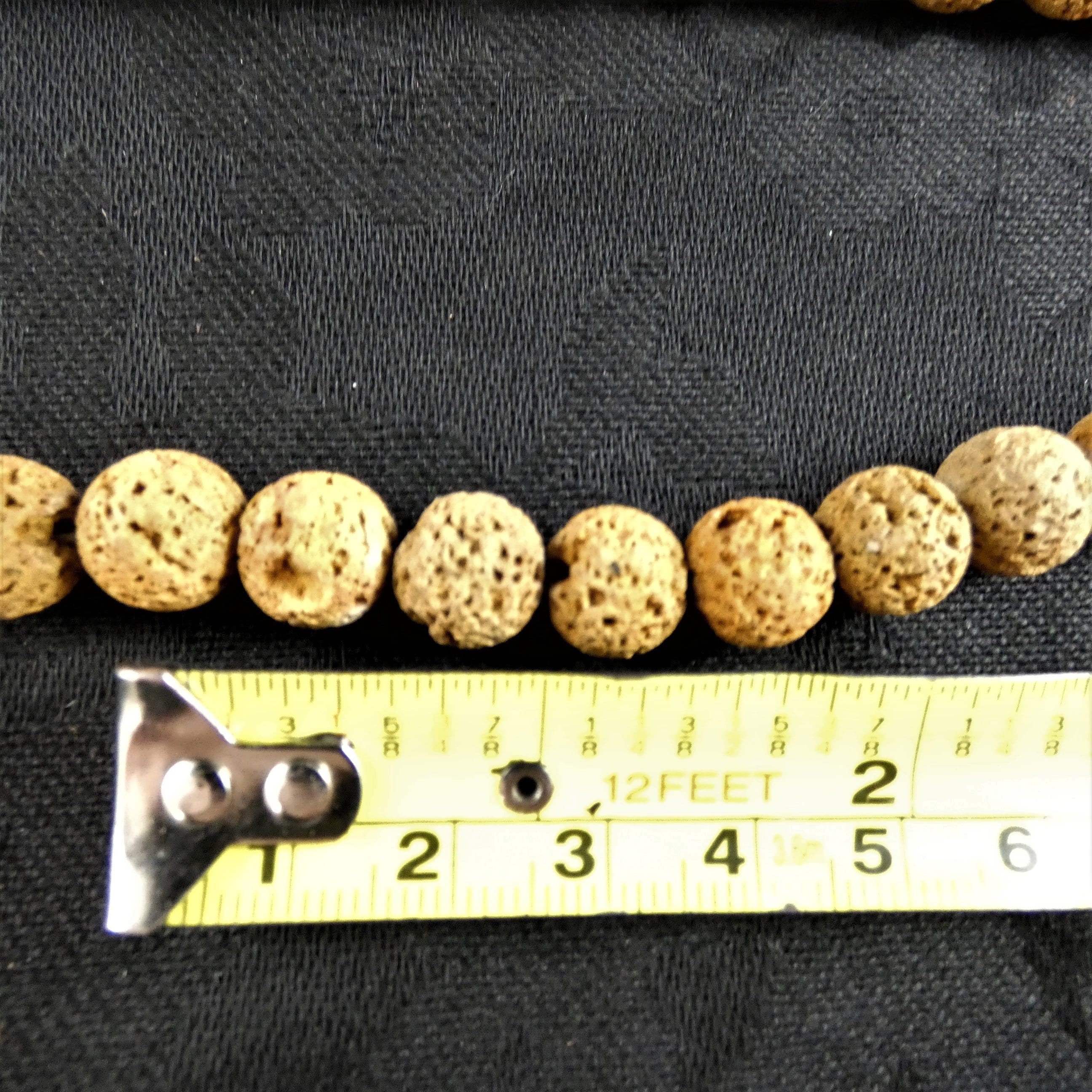 Natural Brown Lava Bead Strands - 8mm Round Volcanic Stone Beads for Jewelry Making, Bracelets & Necklaces - Perfect for DIY Crafting, Meditation & Spiritual Healing