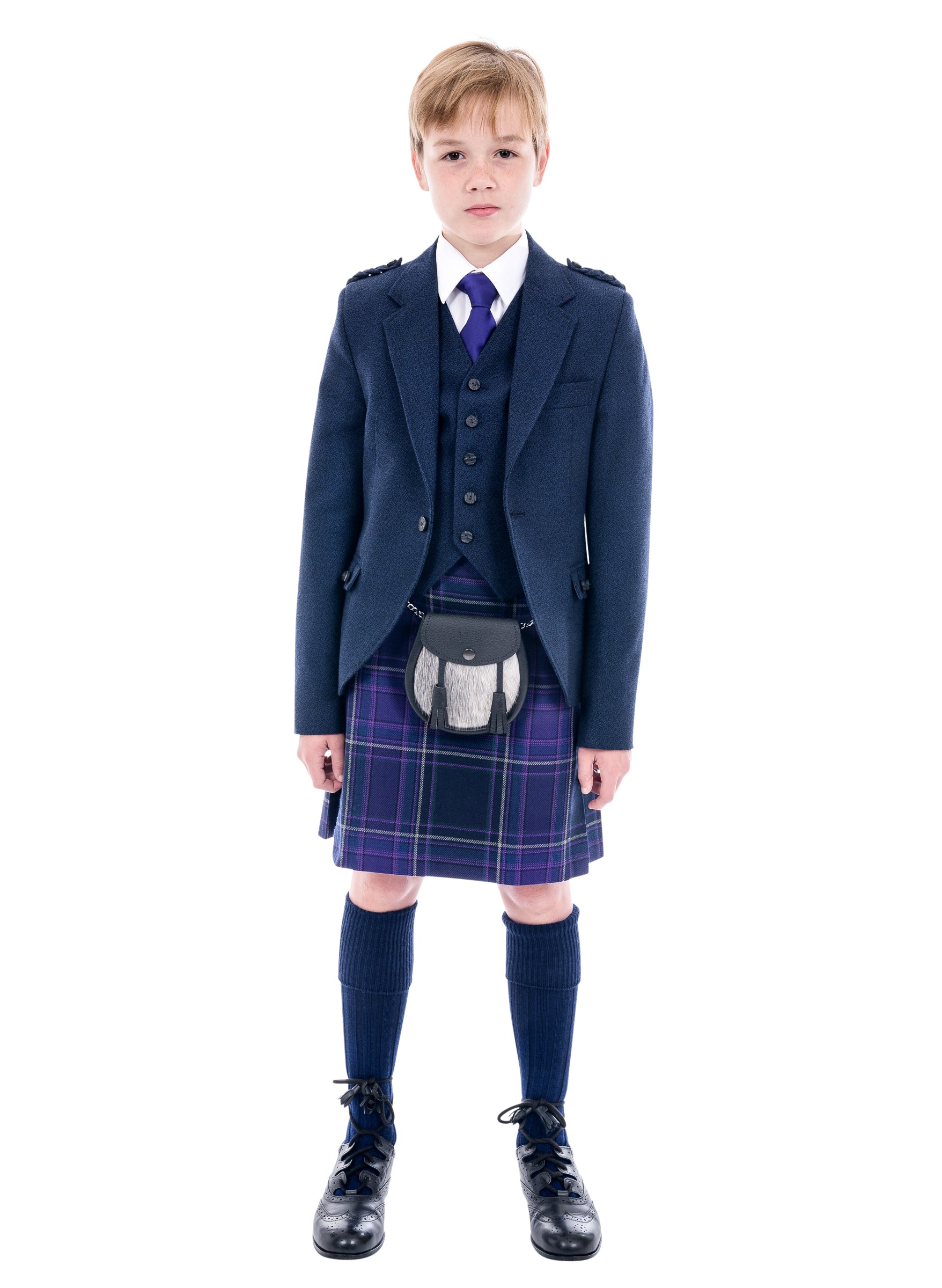 **Navy Blue Boys' Formal Suit Outfit for Weddings, Parties, and Special Occasions**