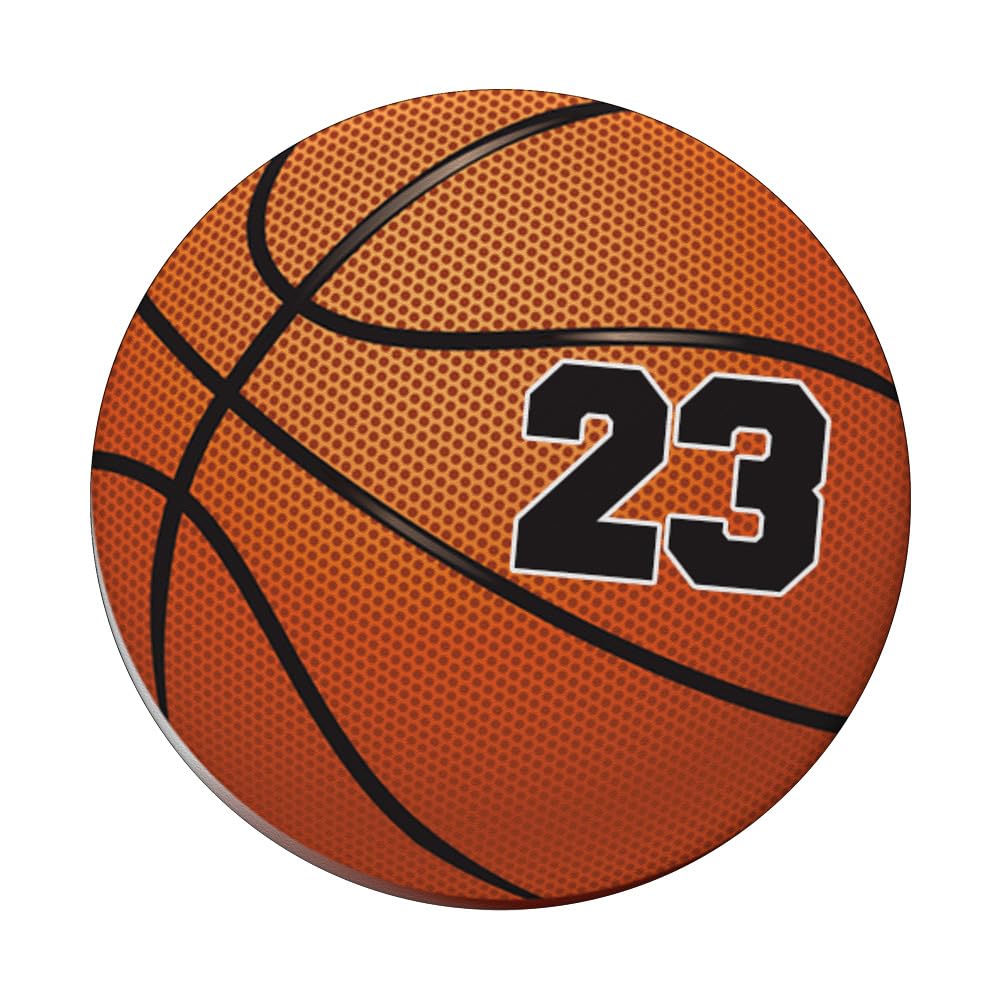 No.23 Basketball Jersey Fan Gift - Swappable PopGrip for Phones & Tablets - Perfect for Games & Fan Events