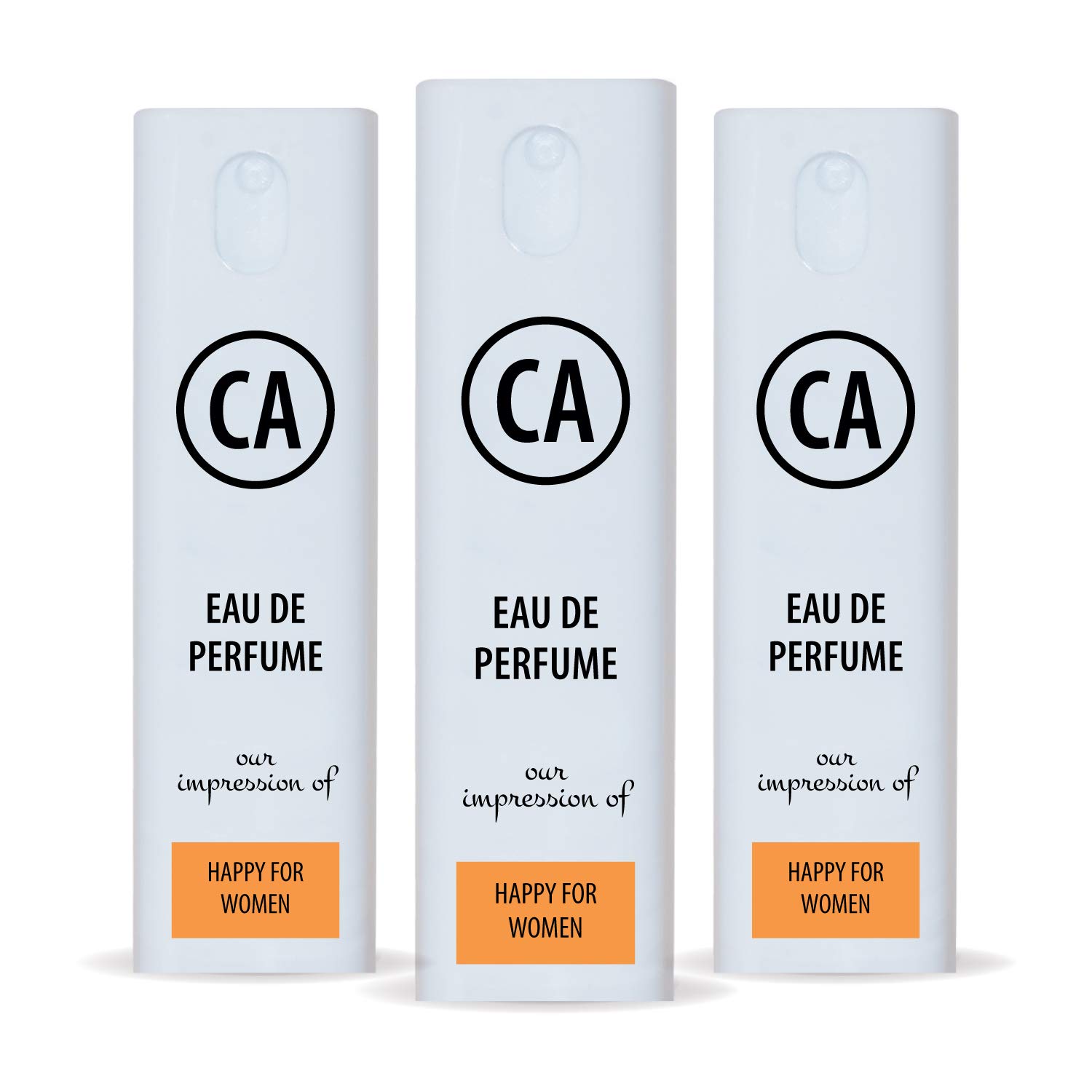 Happy by Clinique Perfume Dupe for Women - 3-Pack Travel Size Refillable Atomizer (0.3 Fl Oz/10ml Each) | Eau de Parfum Replica | Perfect for Purse, Gym Bag & On-The-Go Fragrance Touch-Ups