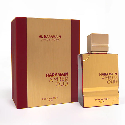 Al Haramain Amber Oud Ruby Edition 120ml EDP Unisex Perfume - Luxurious Long-Lasting Fragrance for Date Nights, Special Occasions & Evening Wear
