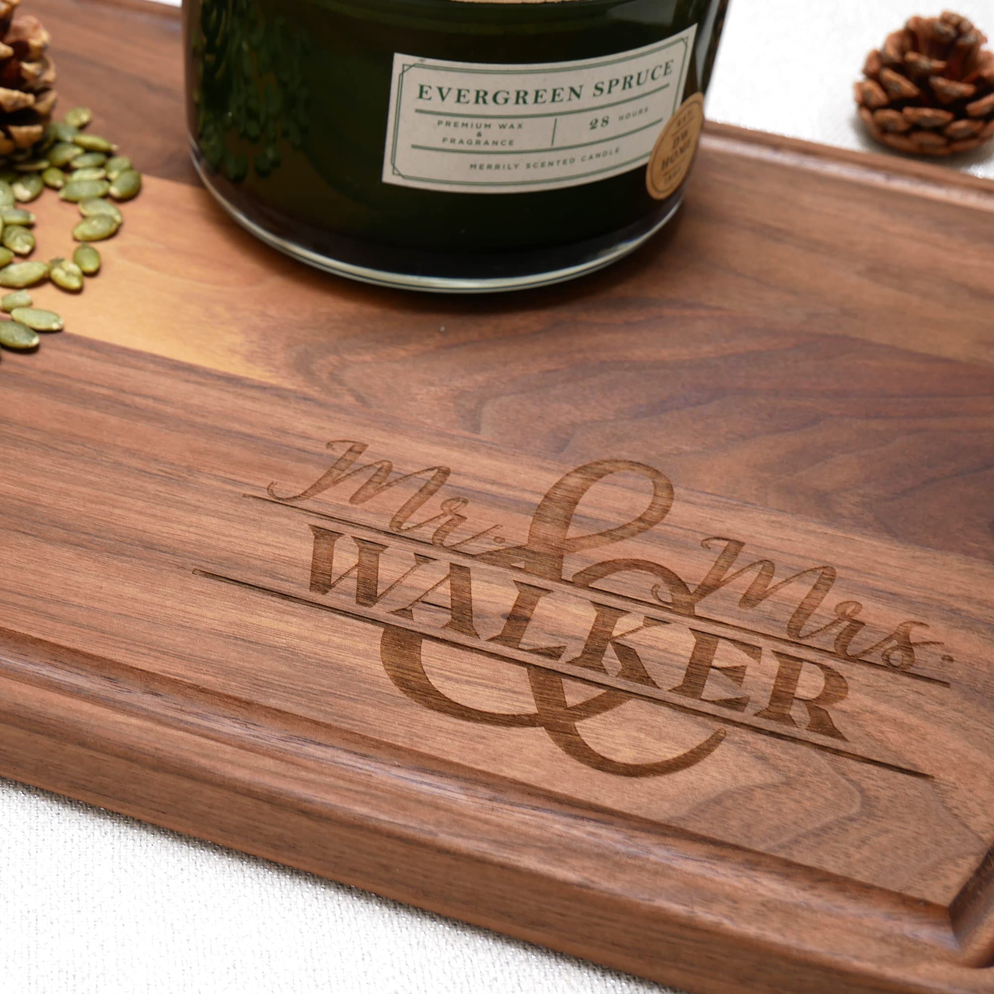 **Personalized Wooden Cutting Board - Custom Housewarming Gift for New Homeowners, Couples, Men & Women - Perfect for Kitchen Decor, Cooking & Unique Housewarming Presents**