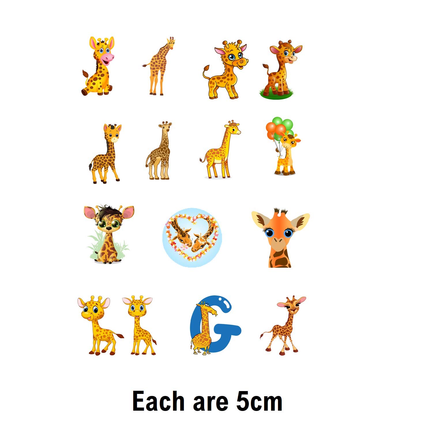 Giraffe Iron-On Transfer Sheet for DIY T-Shirts & Fabric Crafts – Perfect for Kids' Apparel, Custom Gifts & School Projects
