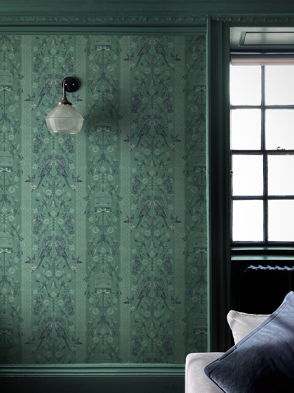 Bye Bye Birdie! Peel and Stick Wallpaper Sample - Self-Adhesive Removable Wallpaper for Bedroom, Nursery, Living Room Decor