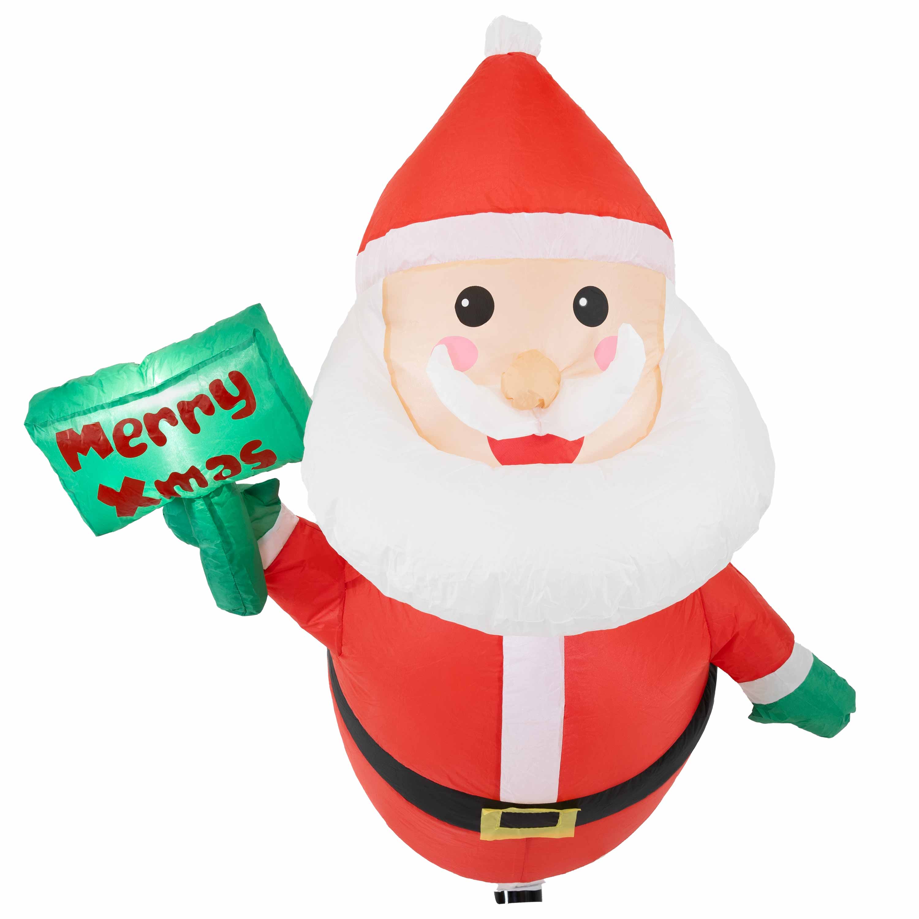 Sunnydaze Santa and Frosty Inflatable Christmas Decorations - Outdoor Holiday Yard Decor for Xmas Party, Home, Garden, and Lawn