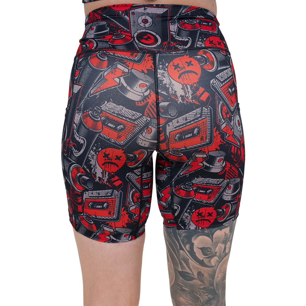 Trendy Graffiti Print Shorts for Men & Women - Stylish Streetwear Summer Casual Shorts | Perfect for Gym, Beach, and Everyday Wear