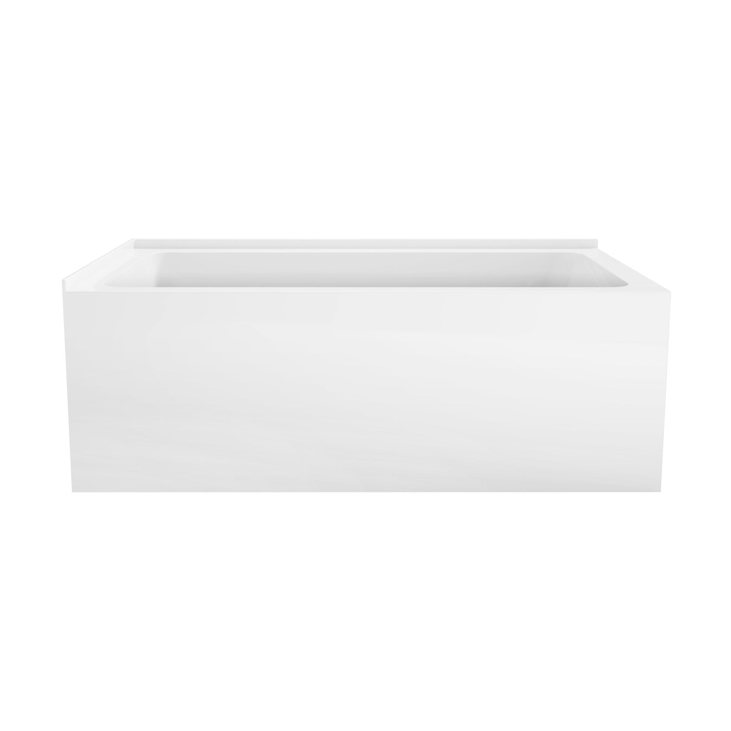 Aqua Eden VTAP6030L22TS 60-Inch Acrylic Rectangular Corner Bathtub - Left Hand Drain, Glossy White - Perfect for Small Bathrooms & Spa-Like Retreats