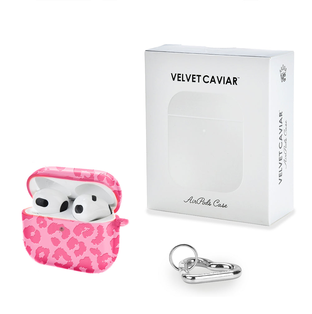 Cute Pink Leopard Print AirPod Case - Trendy Protective Cover for AirPods 1/2/3 Pro - Perfect for School, Work & Travel Accessories