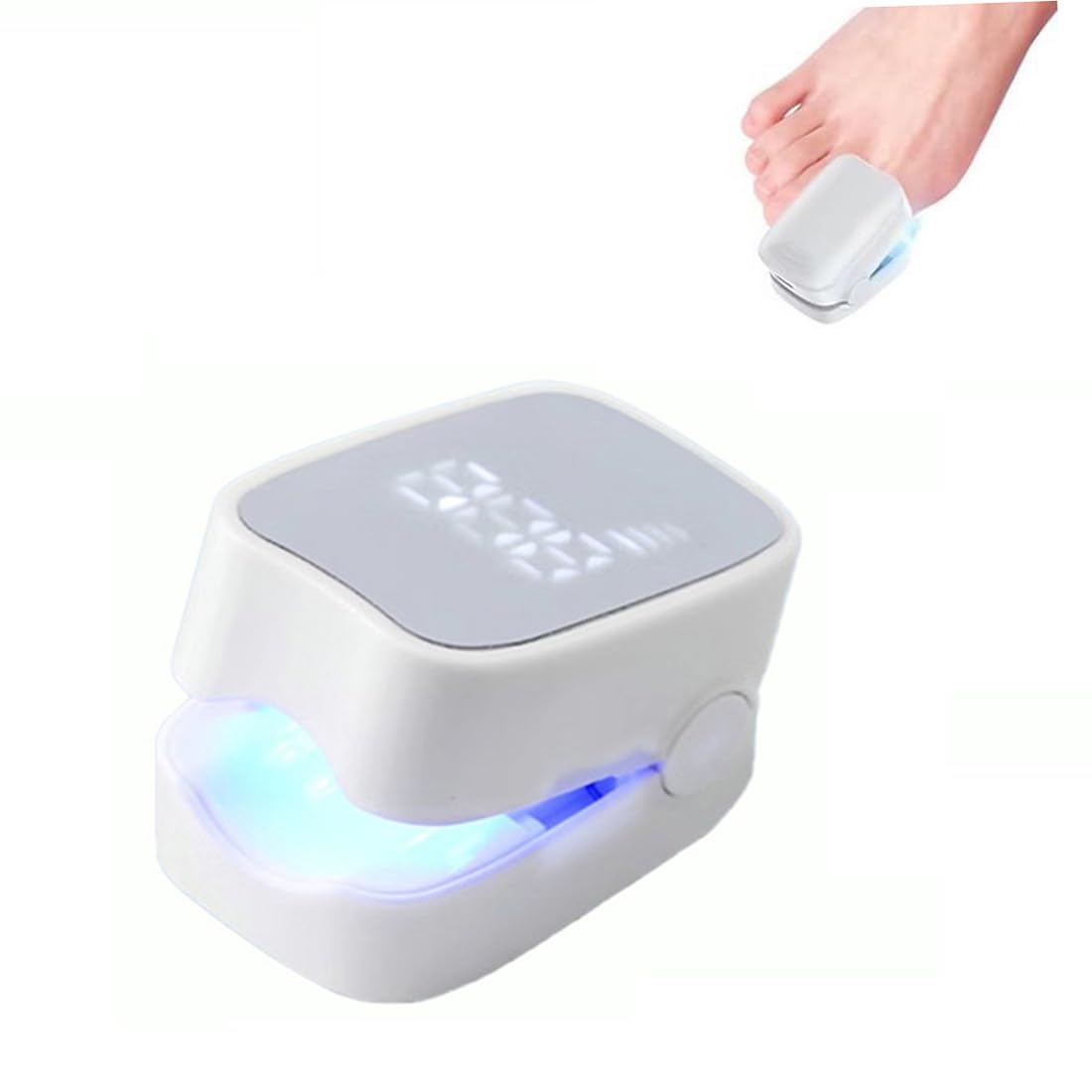 LED Display Nail Fungus Treatment Lamp - FSA/HSA Eligible Blue Light Therapy for Toenail Fungus (Onychomycosis) - Home Use Device for Effective Nail Care & Fungal Infection Relief - Perfect for At-Home Pedicures & Foot Health Maintenance