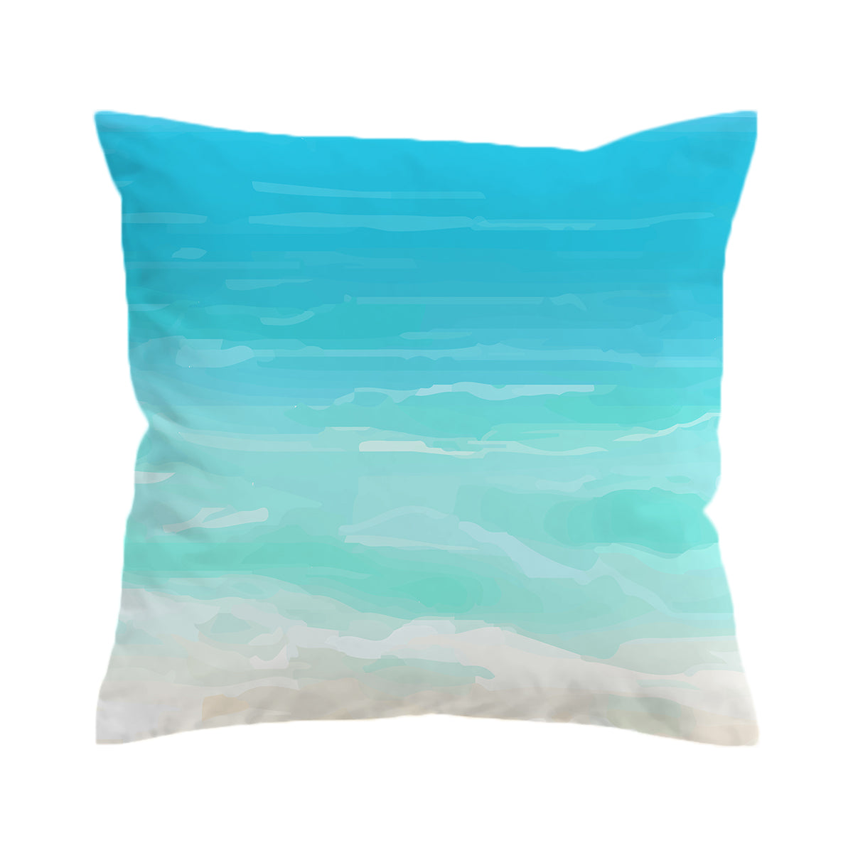 Beach Colors Pillow Cover - Soft Decorative Throw Pillow Case for Couch, Bed & Outdoor - Coastal Home Decor Accent (18x18 Inches)