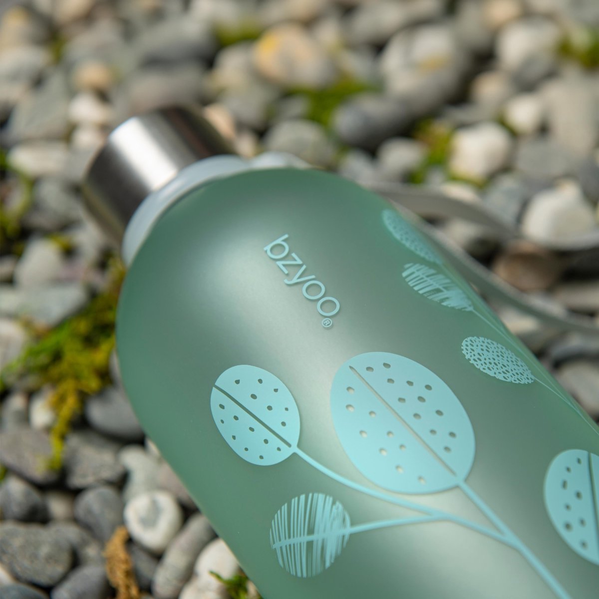 32oz Time Marker Tritan Water Bottle with Carrying Strap - BPA Free Leak Proof Sports Water Bottle for Gym, Hiking & Outdoor Activities - Leaf Green