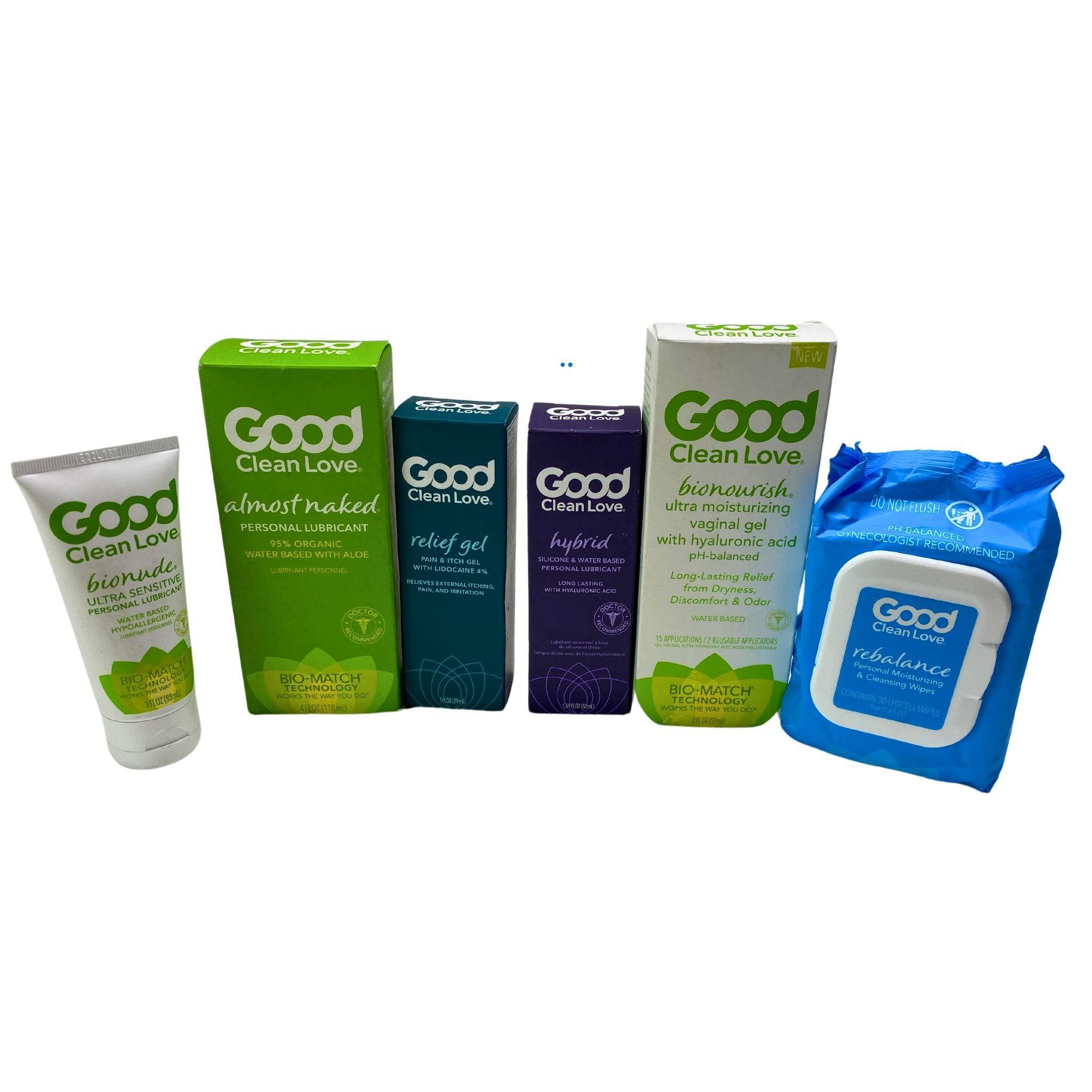 Good Clean Love Personal Lubricant Wipes - 32 Count Pack | pH-Balanced, Organic Aloe Vera | Intimate Hygiene, On-The-Go Freshness, Post-Workout Cleanup