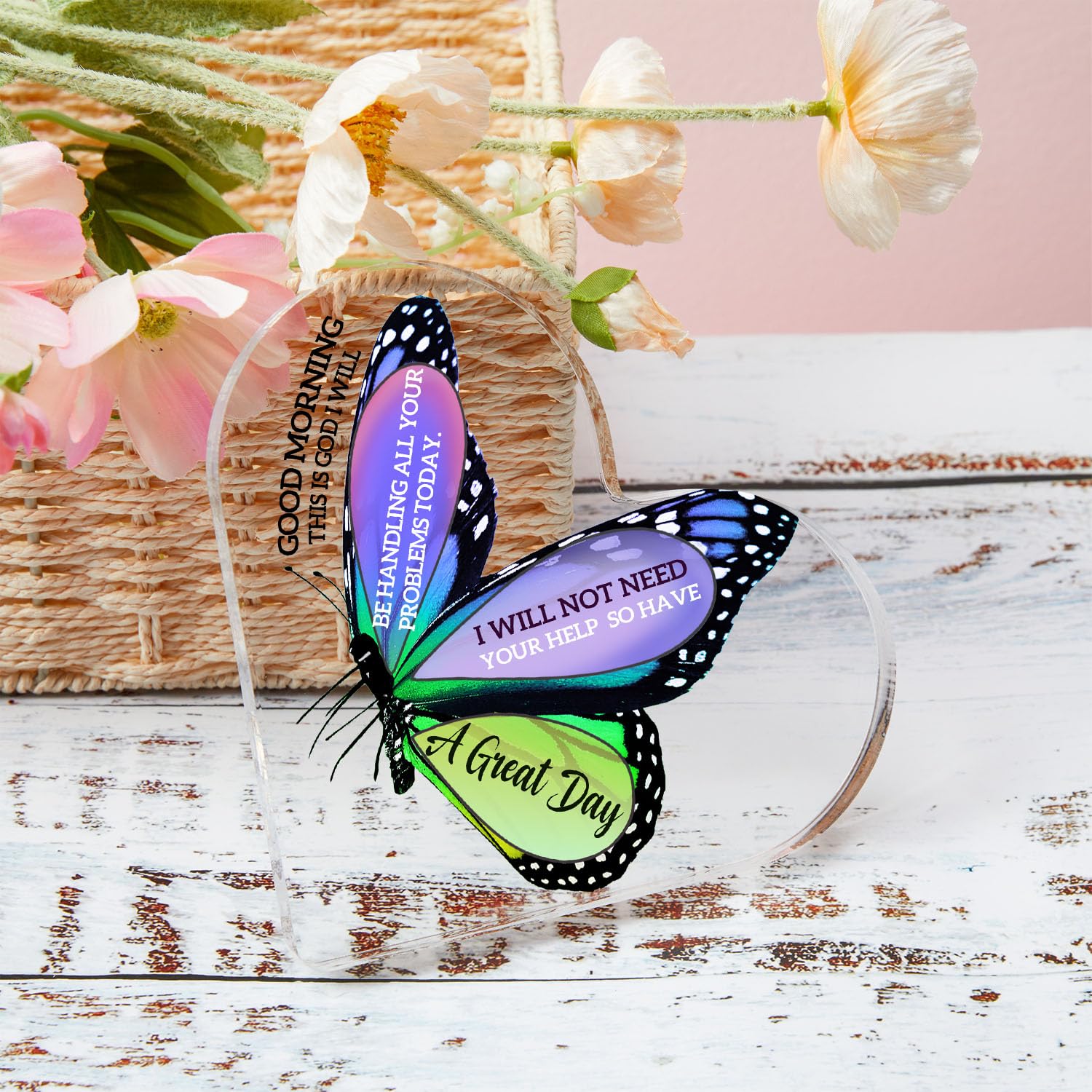 Christian Gifts for Women - Religious Acrylic Heart Plaques with Inspirational Prayers, Birthday Gifts for Mom, Sister & Friends, Positive Office & Home Decor - Perfect for Prayer Corners, Bible Study Groups & Spiritual Encouragement