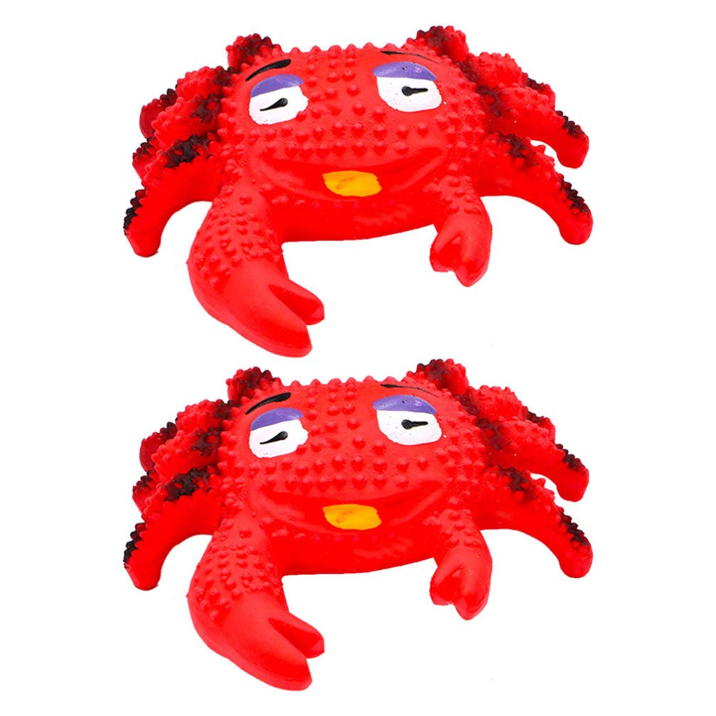 Balacoo 2-Pack Indestructible Dog & Cat Teething Toys - Puppy Chew Toys for Teething Relief, Molar Health - Durable Pet Educational Toys (Hongkong Crab Design) - Perfect for Puppy Training, Anxiety Relief & Dental Care